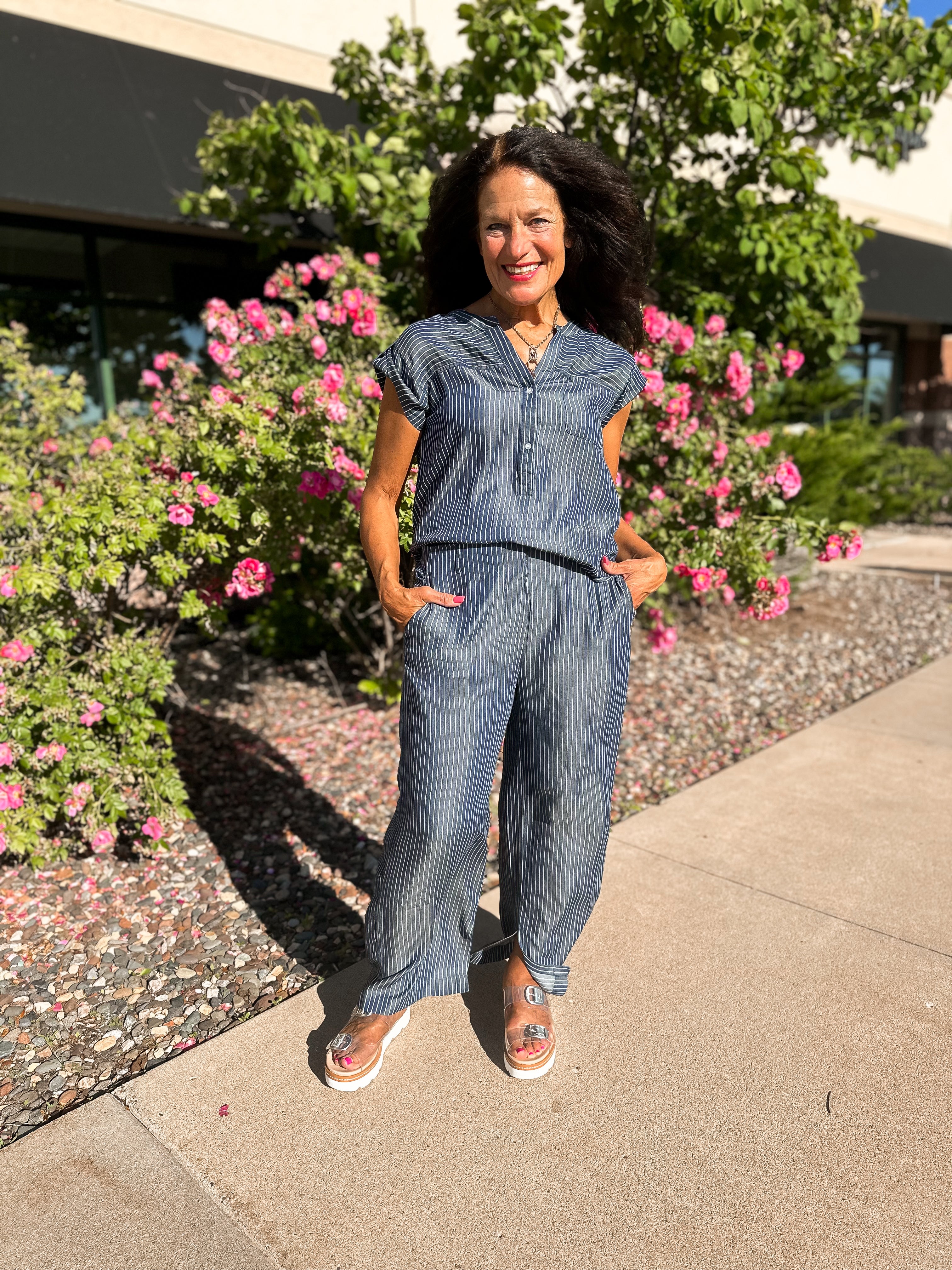 Mainstream Boutique Stillwater Women’s Indigo Lightweight Blouse