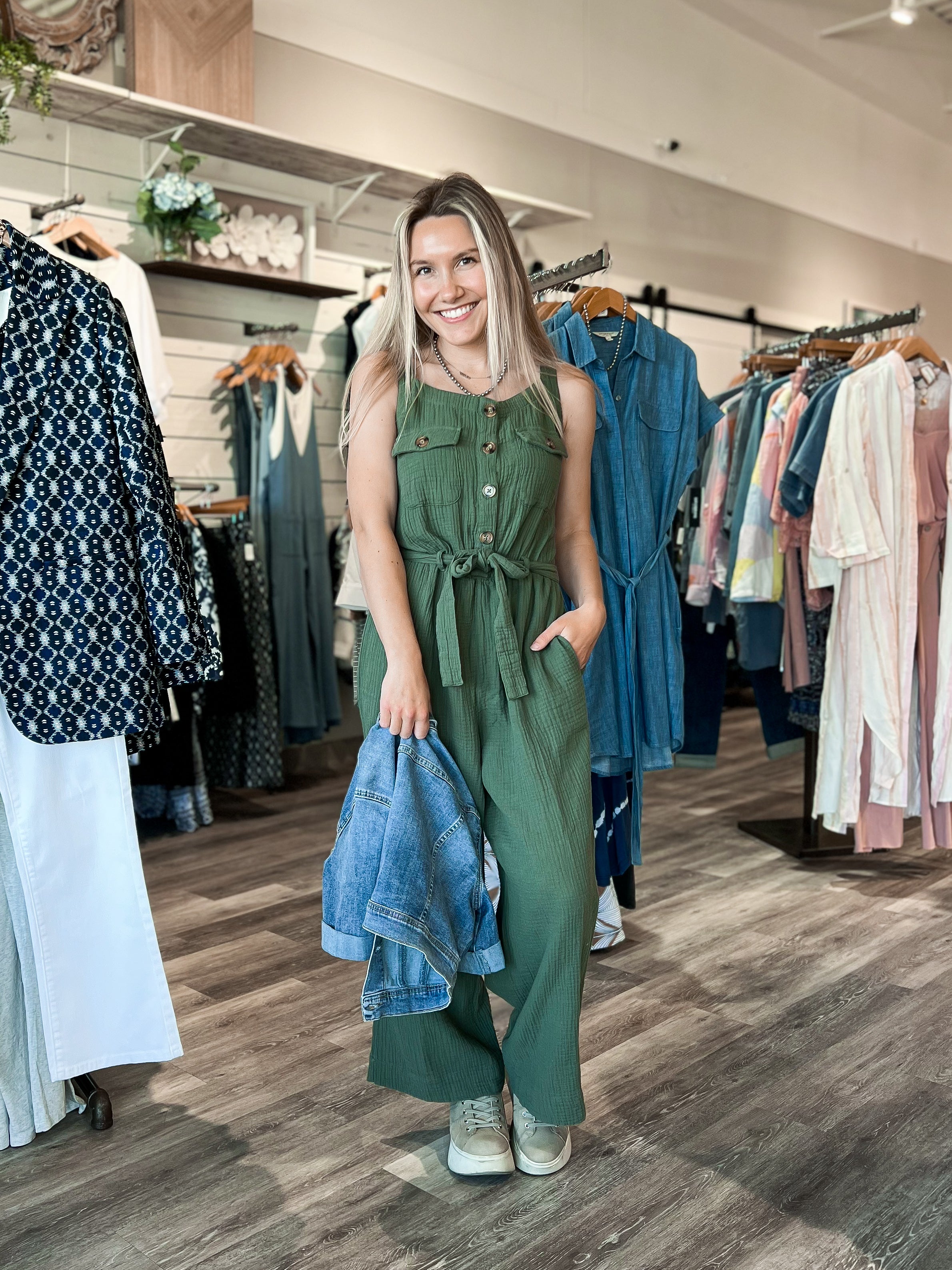 Mainstream Boutique Stillwater Women’s Cotton Gauze Jumpsuit