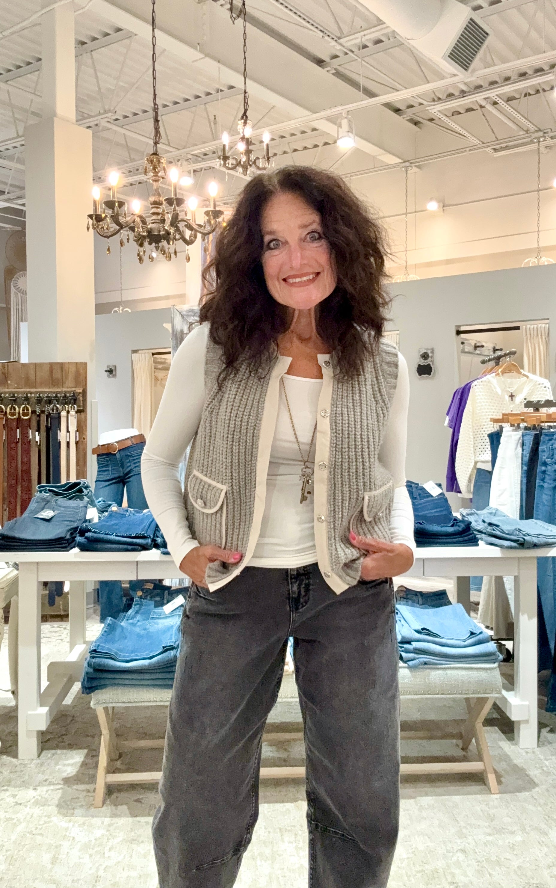 Sleeveless Vest with Pockets