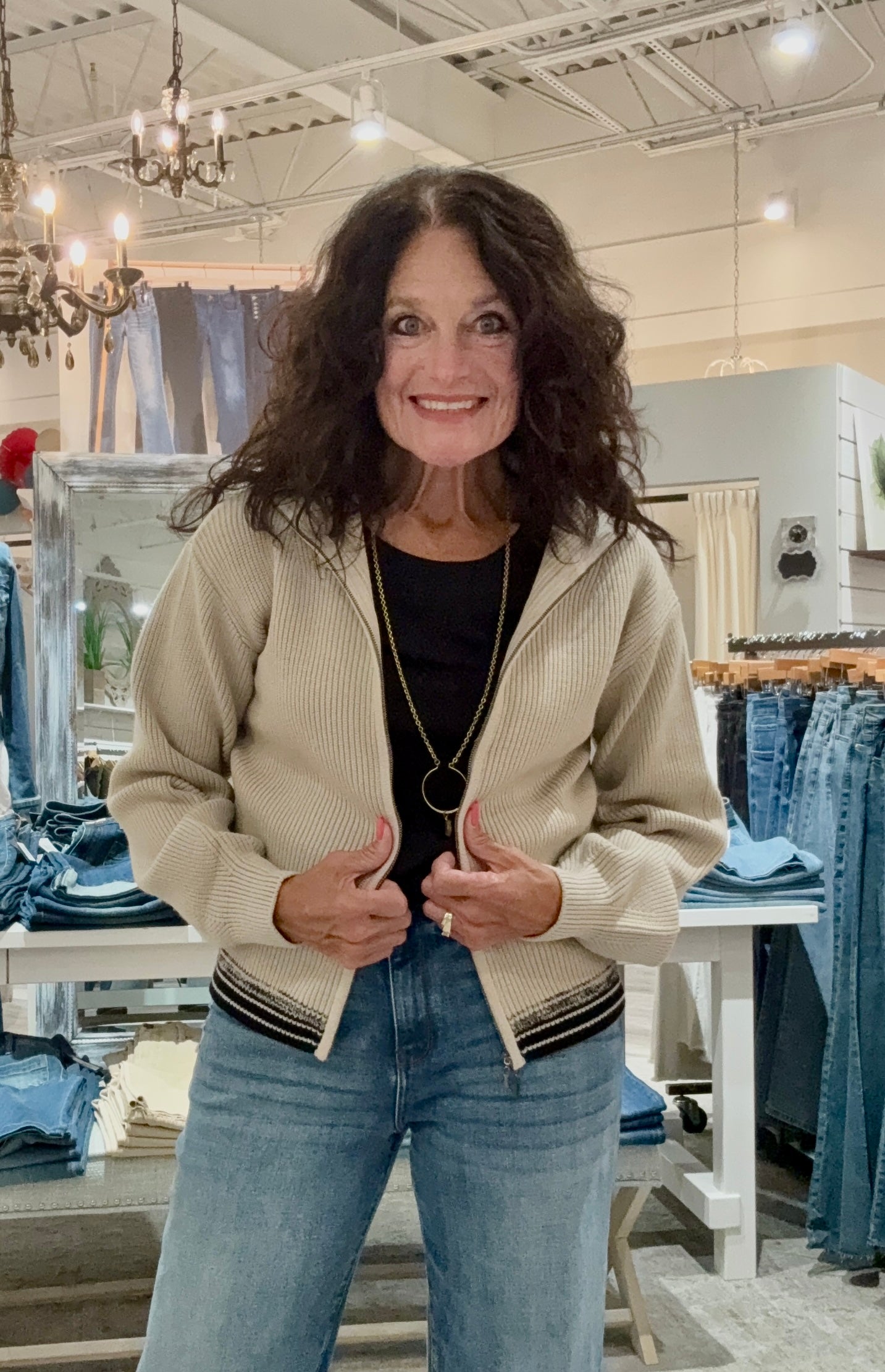 Blythe Zip Up Cozy Rib Sweater