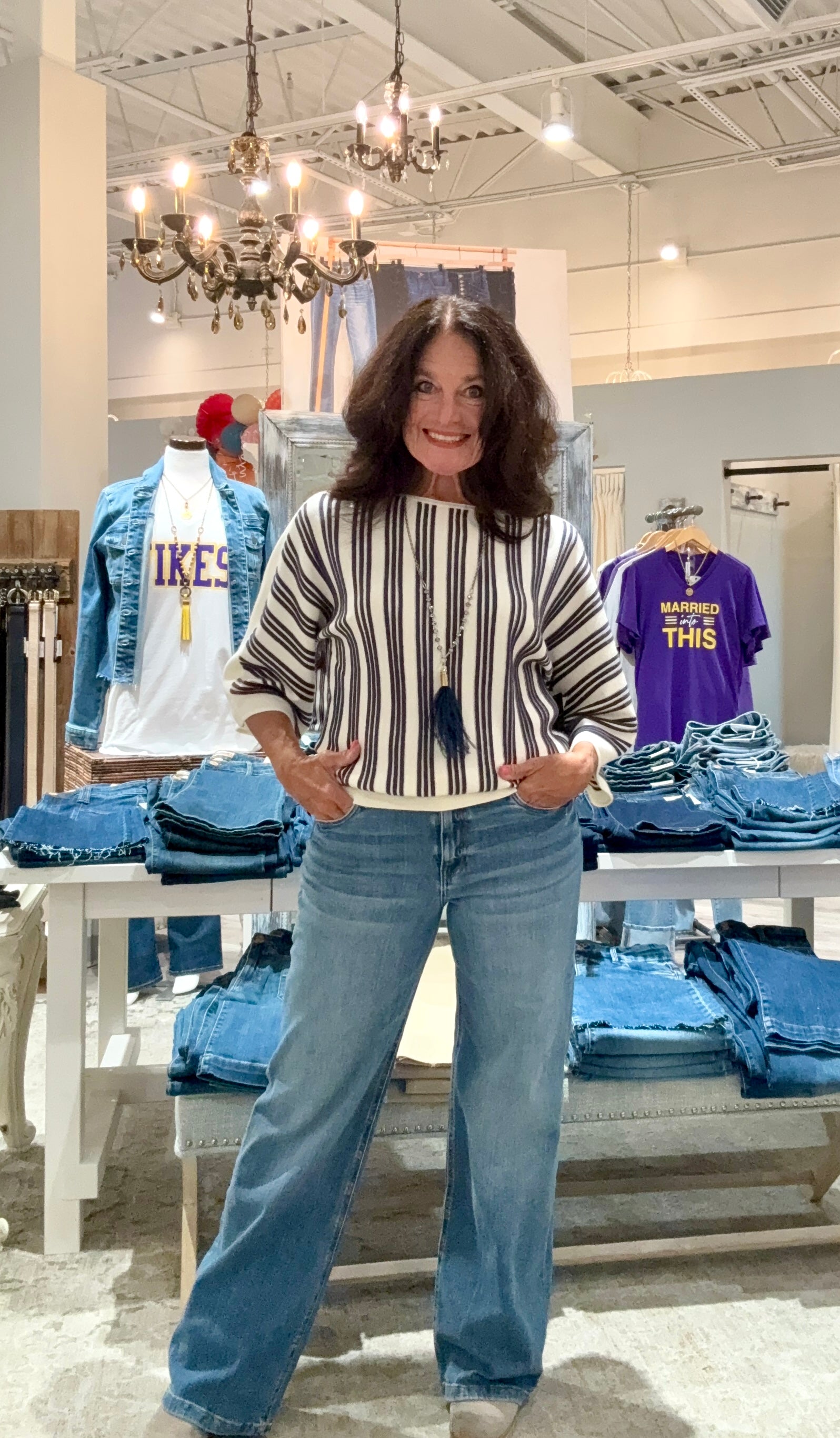 Boat Neck 3/4 Dolman Sleeve Sweater