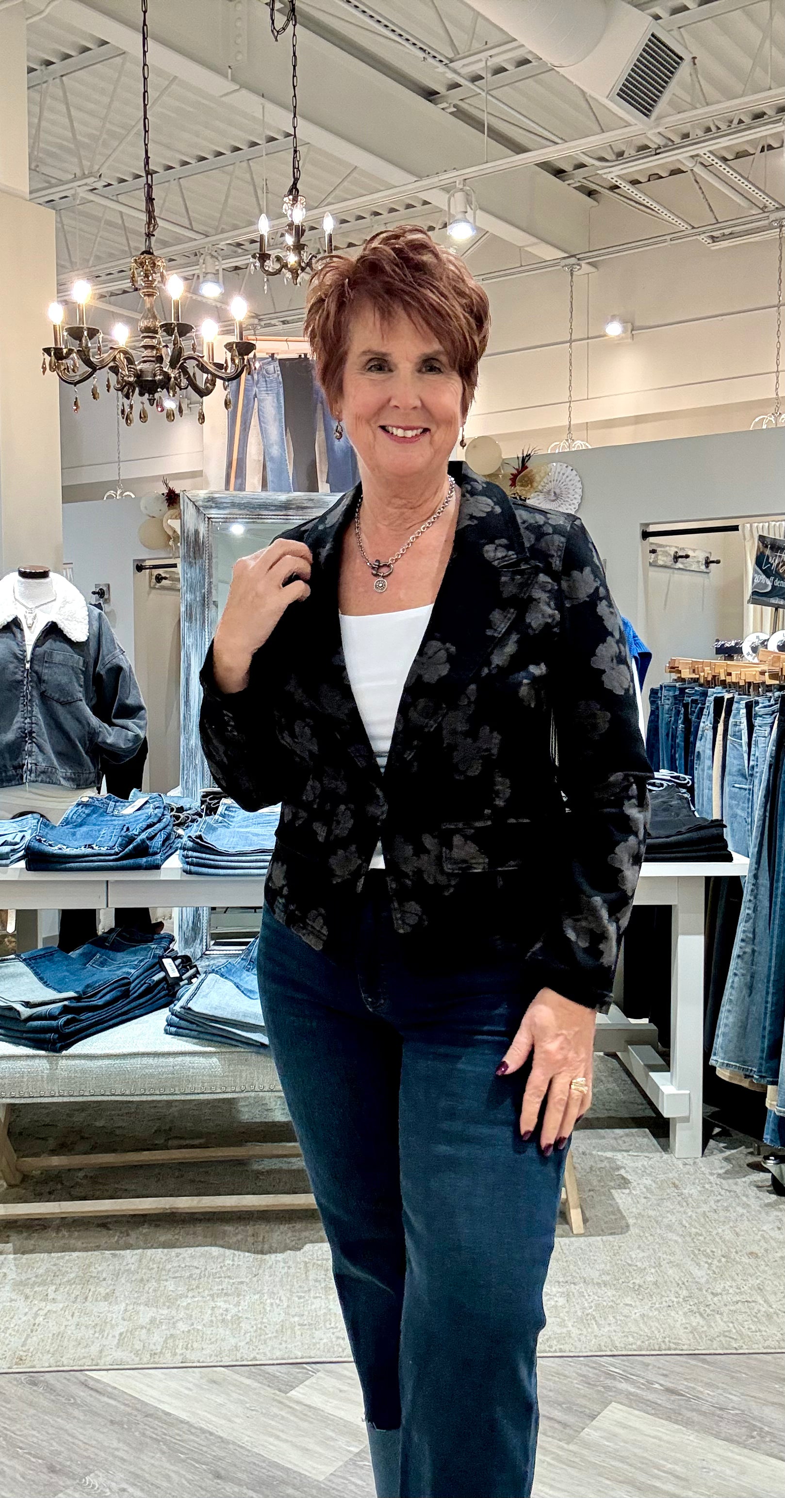 Notch Collar One Button Blazer