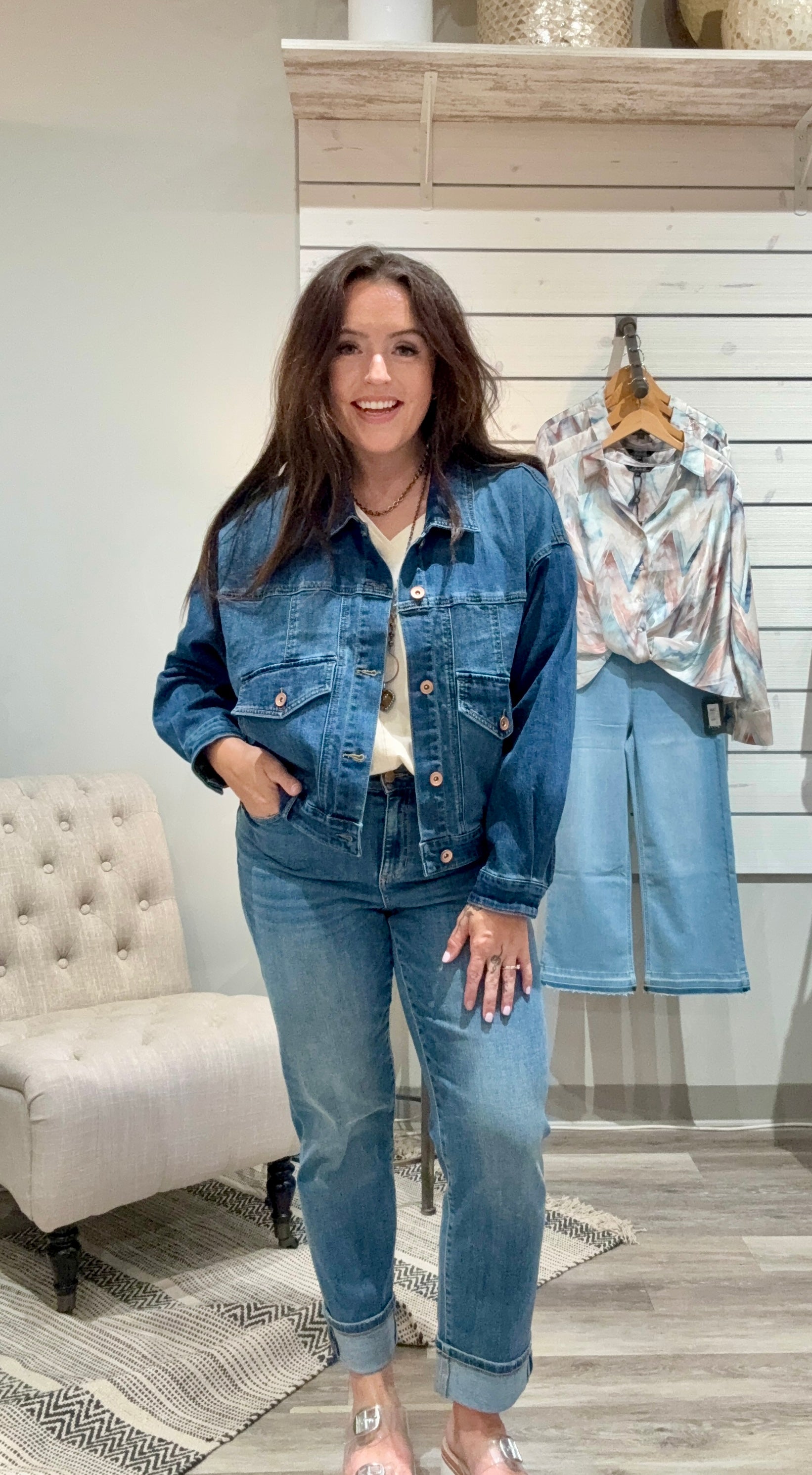 Marley Girl Friend 30/27" Inseam- campus wash