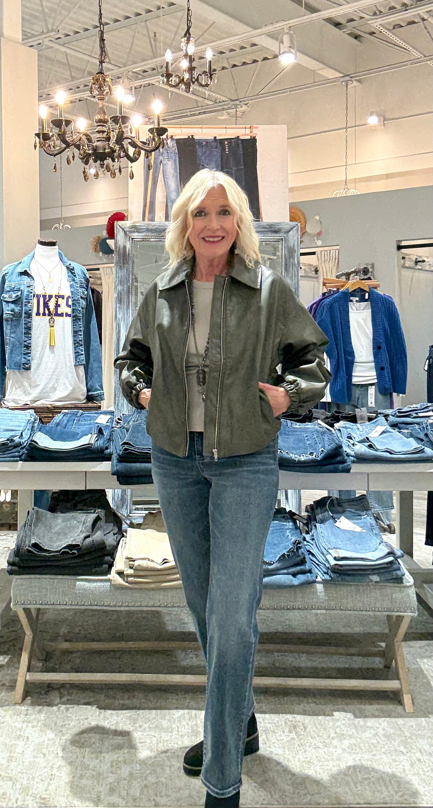 Zip Up Bomber Jacket