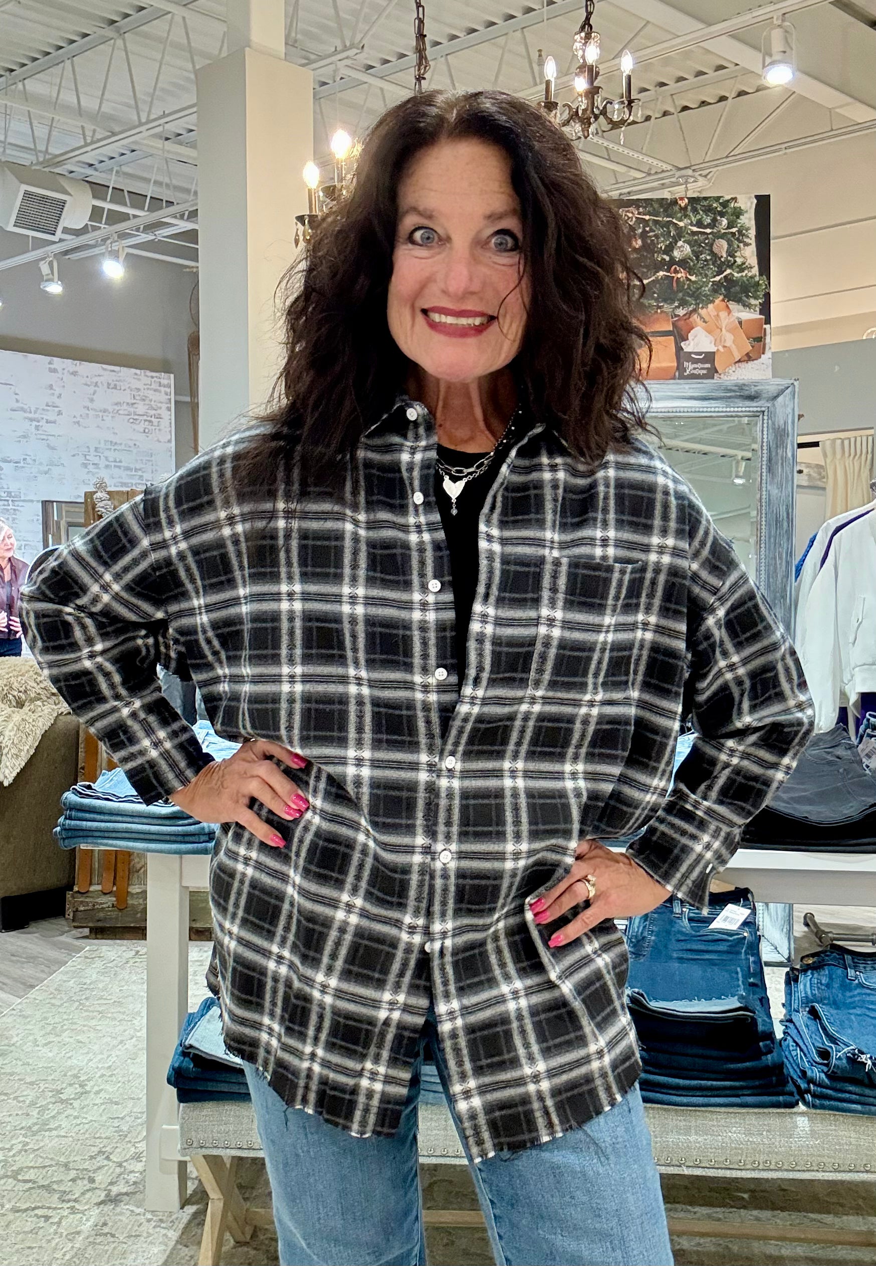 Long Sleeve Plaid Shirt