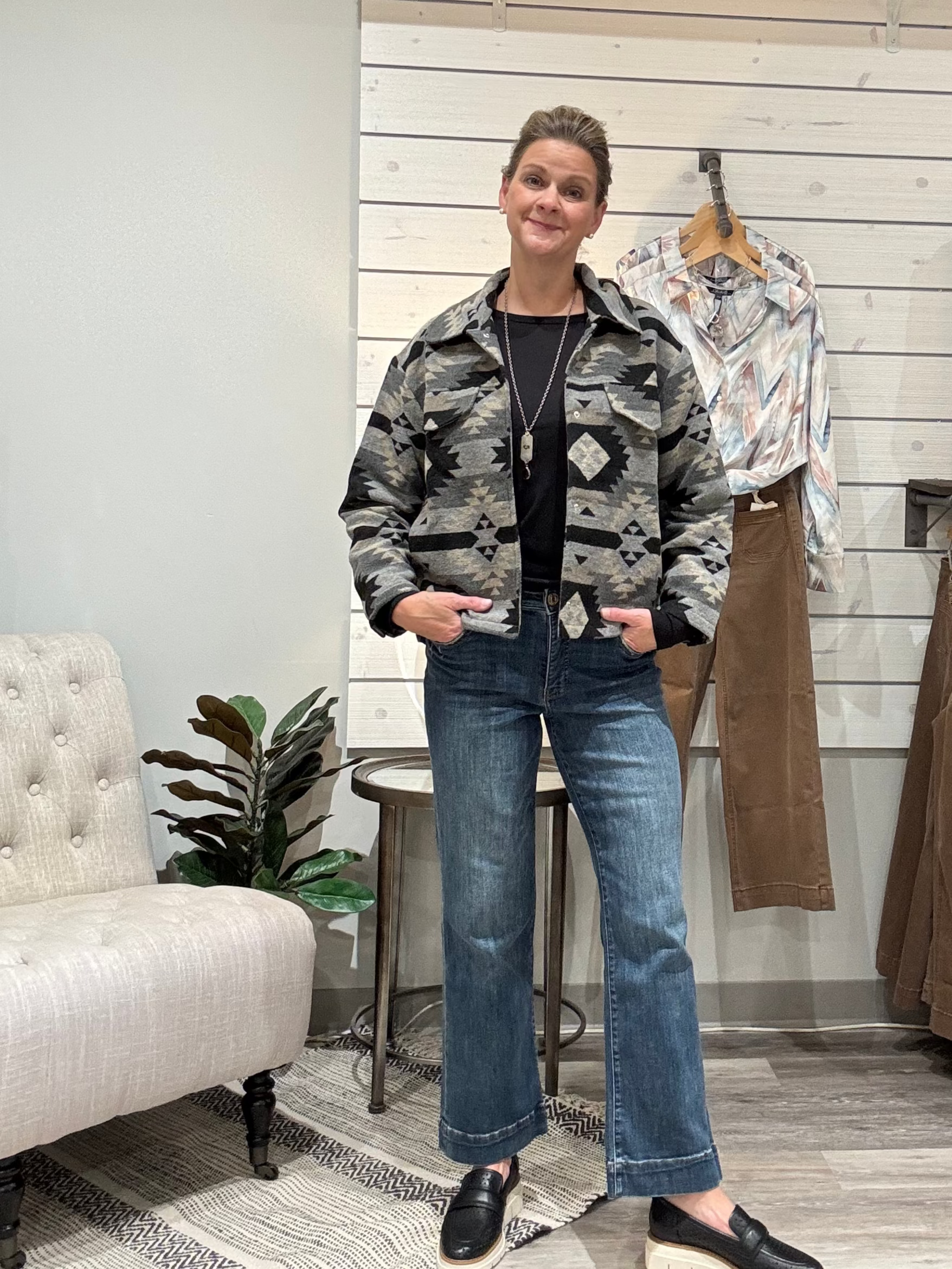 Kelsey High Rise Ankle Flare with Wide Hem Denim