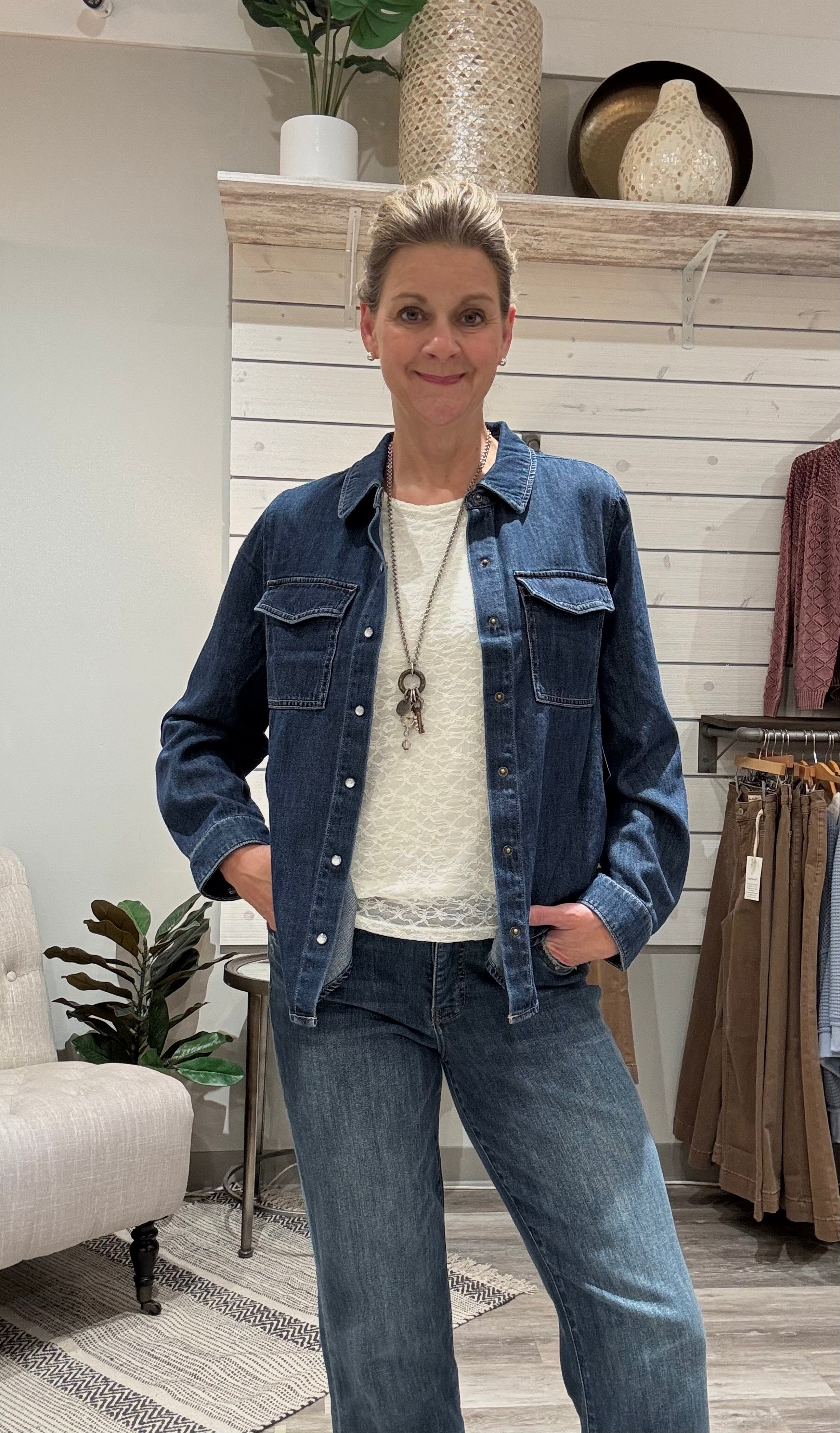 Denim Shirt with Pockets