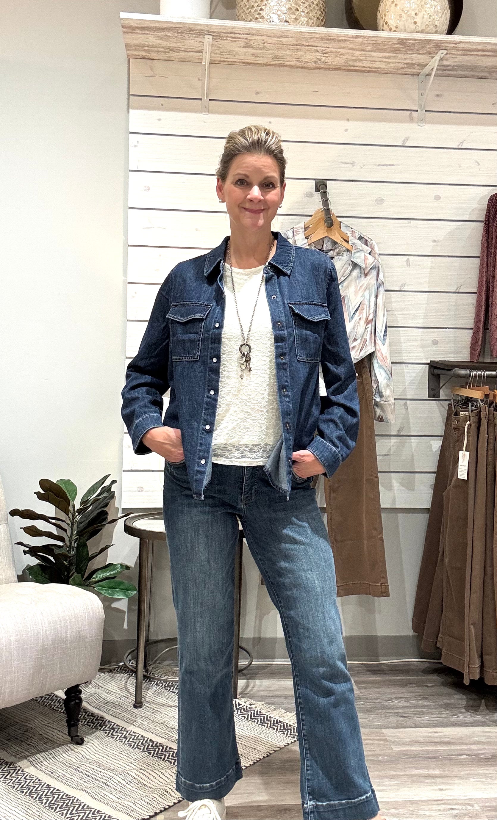 Denim Shirt with Pockets