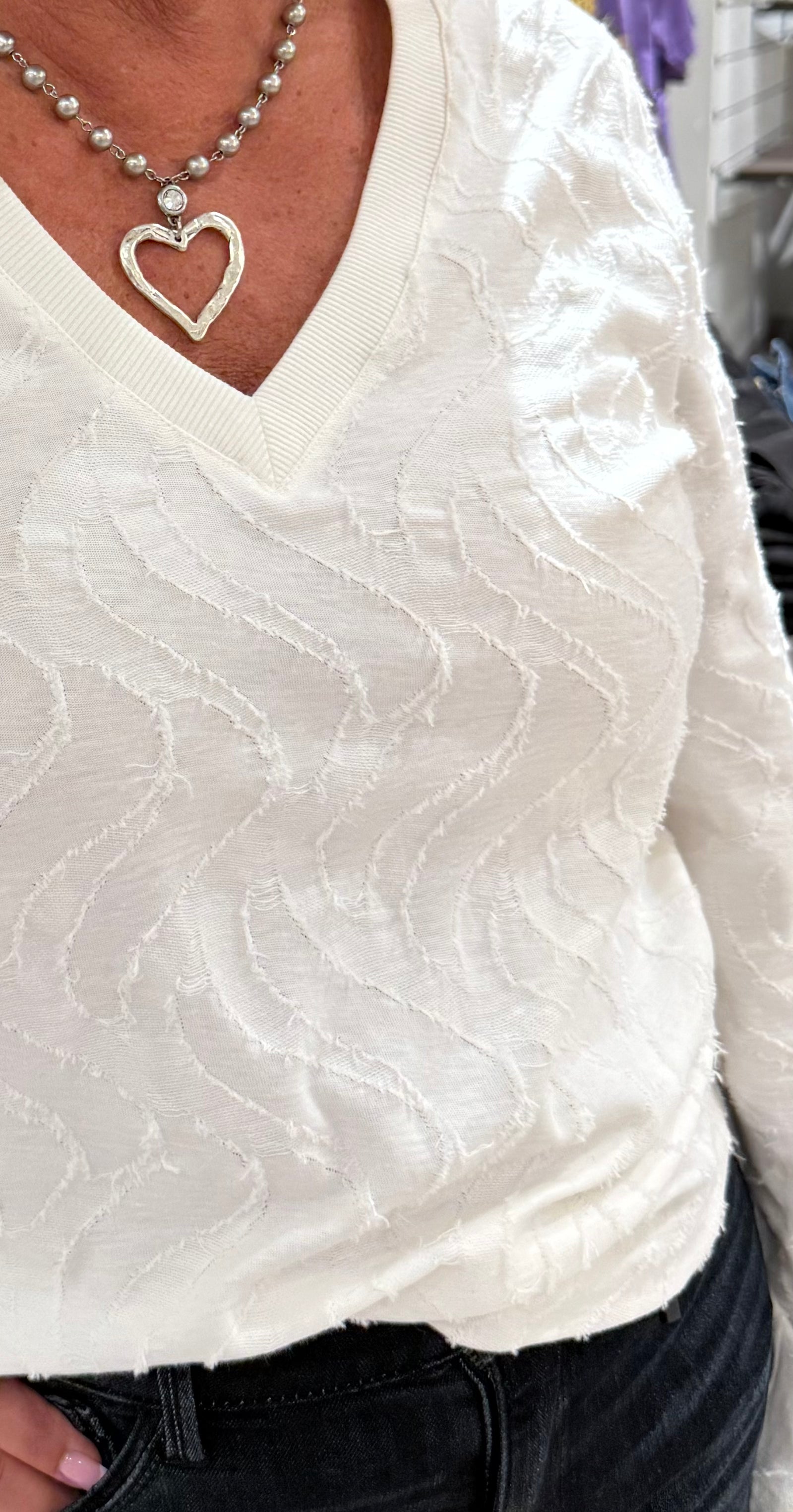 Long Sleeve V-Neck Top