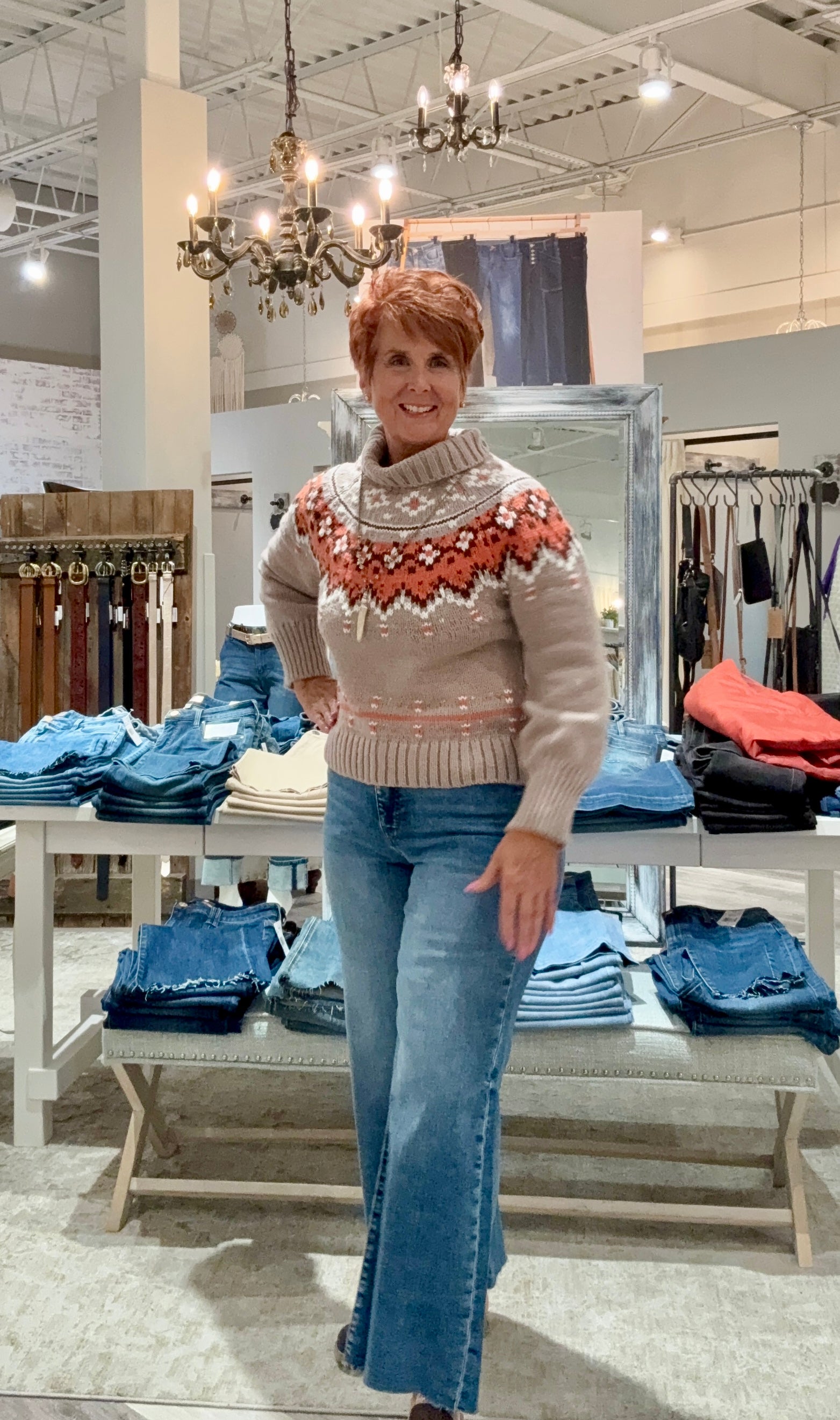 Long Sleeve Funnel Neck Sweater