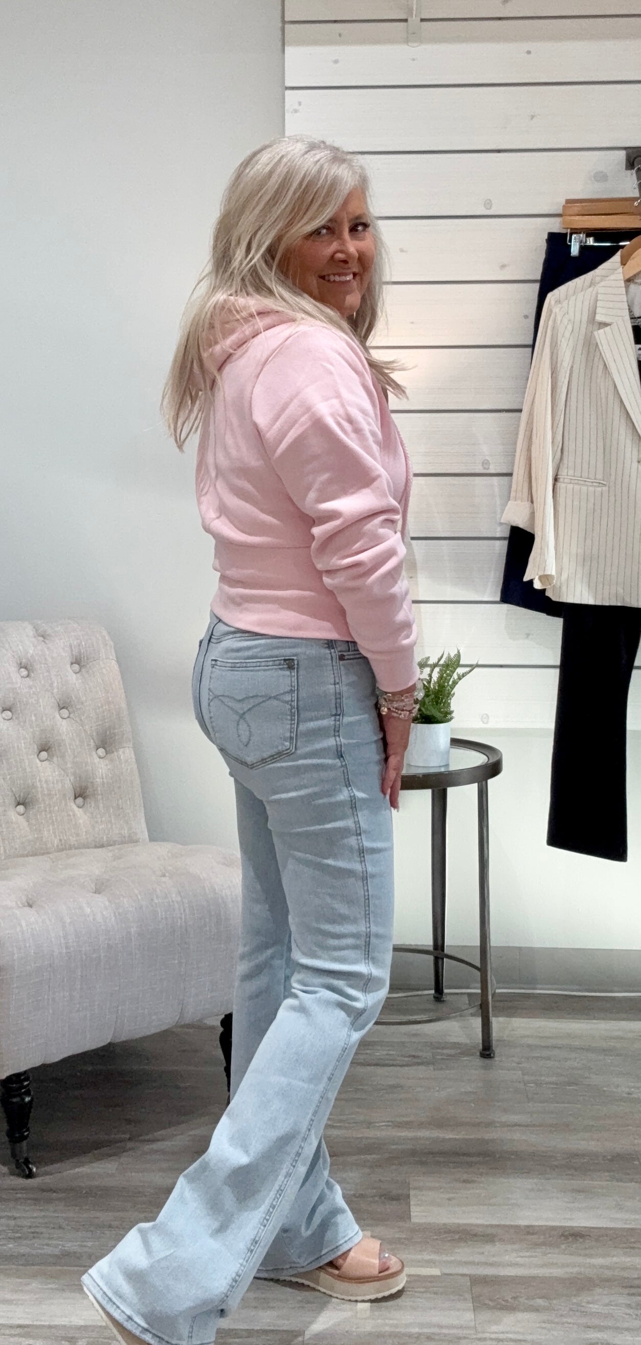 High Waist Bootcut Judy Blue- Light Wash