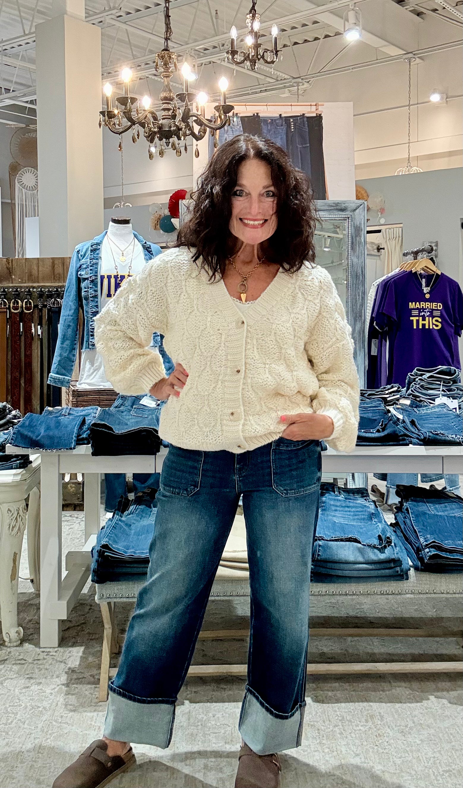 Long Sleeve Button Up Sweater