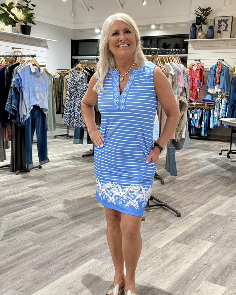 Palm Beach Sleeveless Tunic Dress-