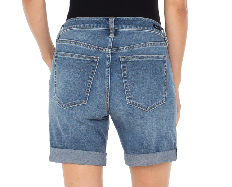The Marley is our signature girlfriend jean with a beautiful silhouette and is now available as a short! Fits slimmer than a boyfriend while still giving you the perfect amount of leg-room. The Marley Girlfriend is easy to wear and can be dressed up or down.
DETAILS:
7" Cuffed Inseam; 10" Uncuffed
Mid-rise
9-1/2" Front rise; 21-1/4" Leg opening
5-Pocket styling details
Set-in waistband with belt loops
Zip-fly with single-button closure