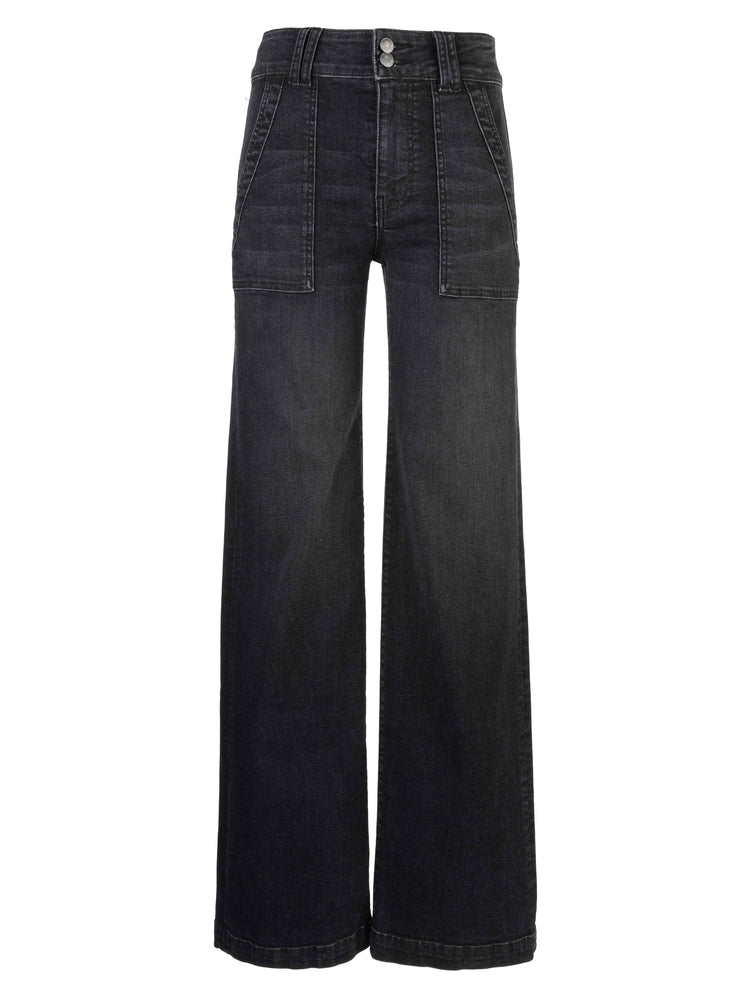 Jodi High Rise Straight Leg Denim with Pork Chop Front Pockets