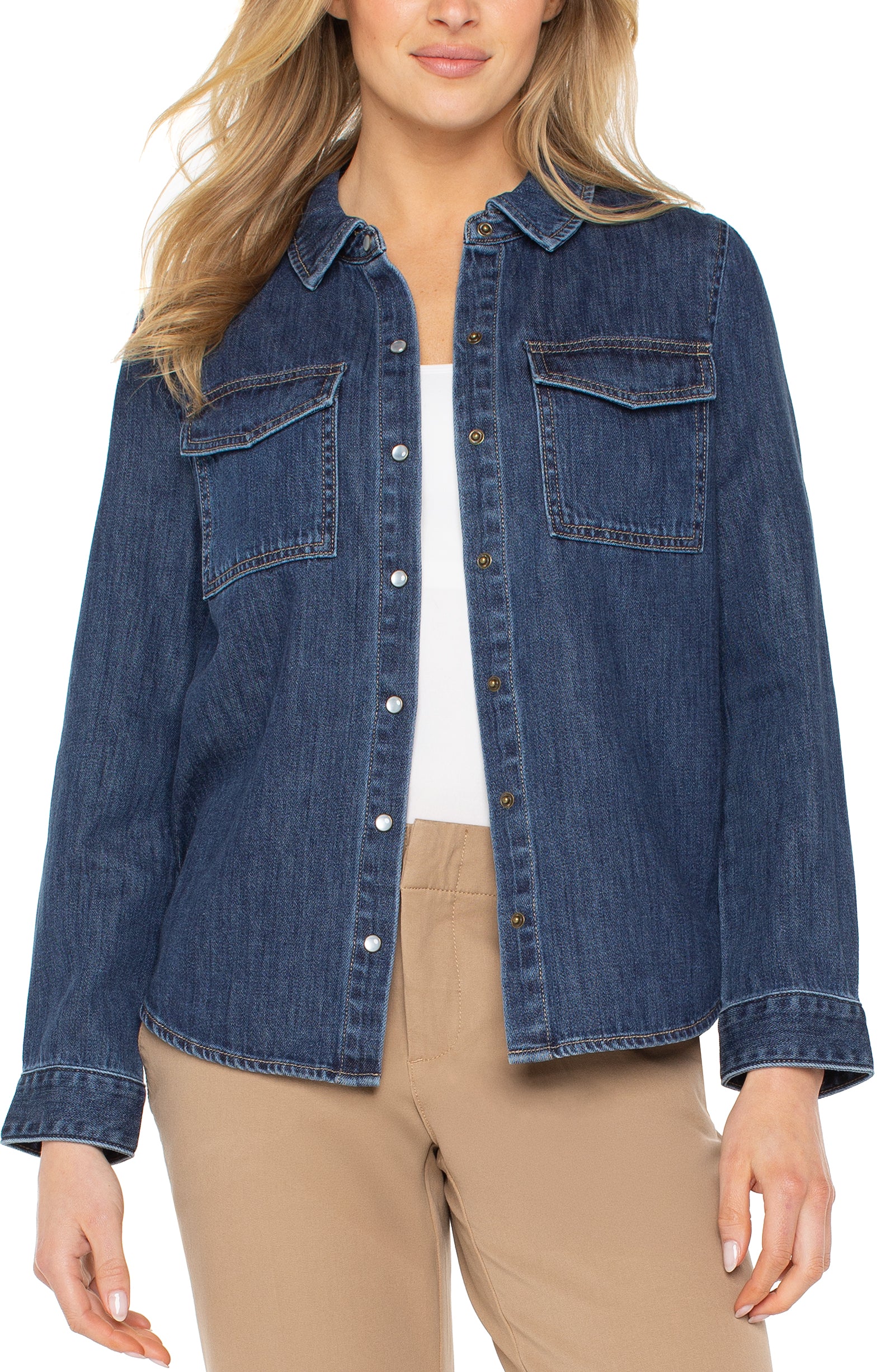 Denim Shirt with Pockets