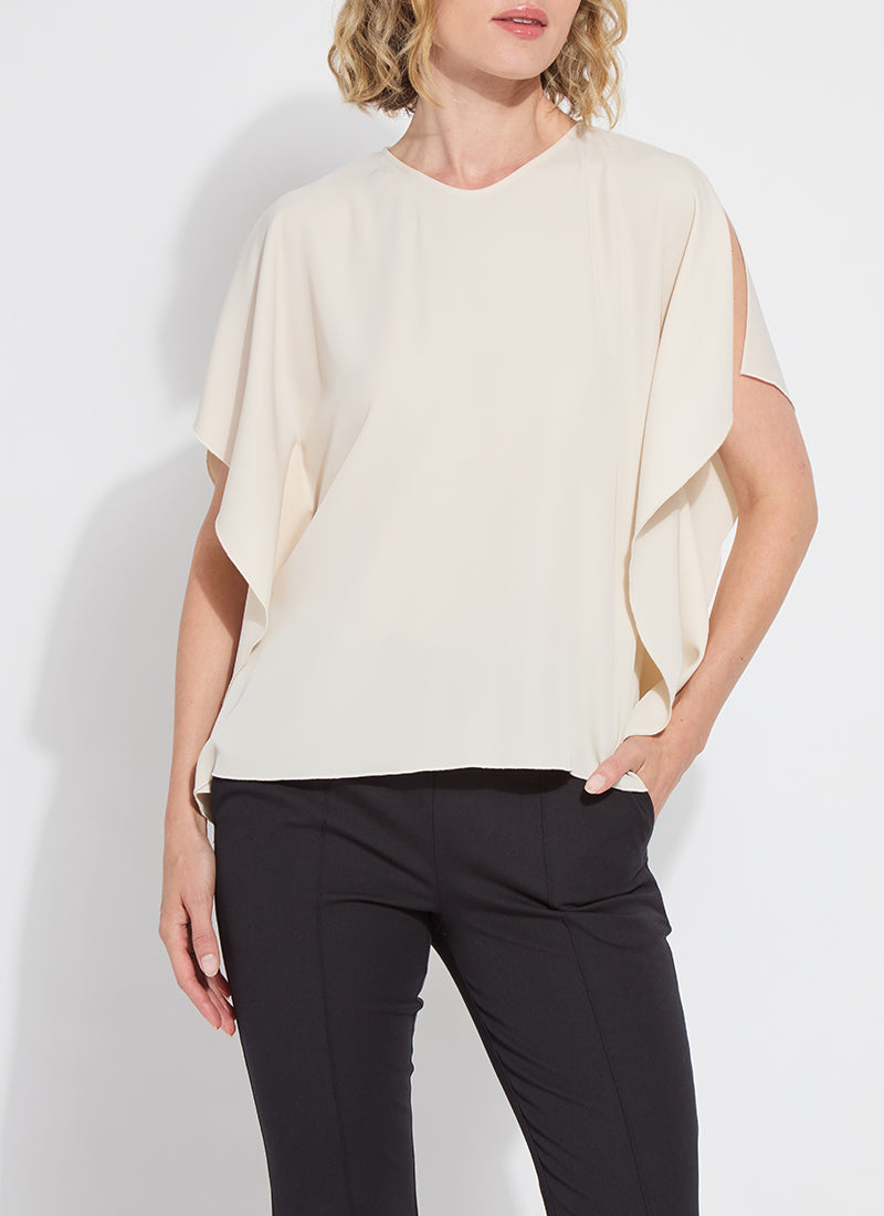 Carmen Slight V-Neck Scarf Top