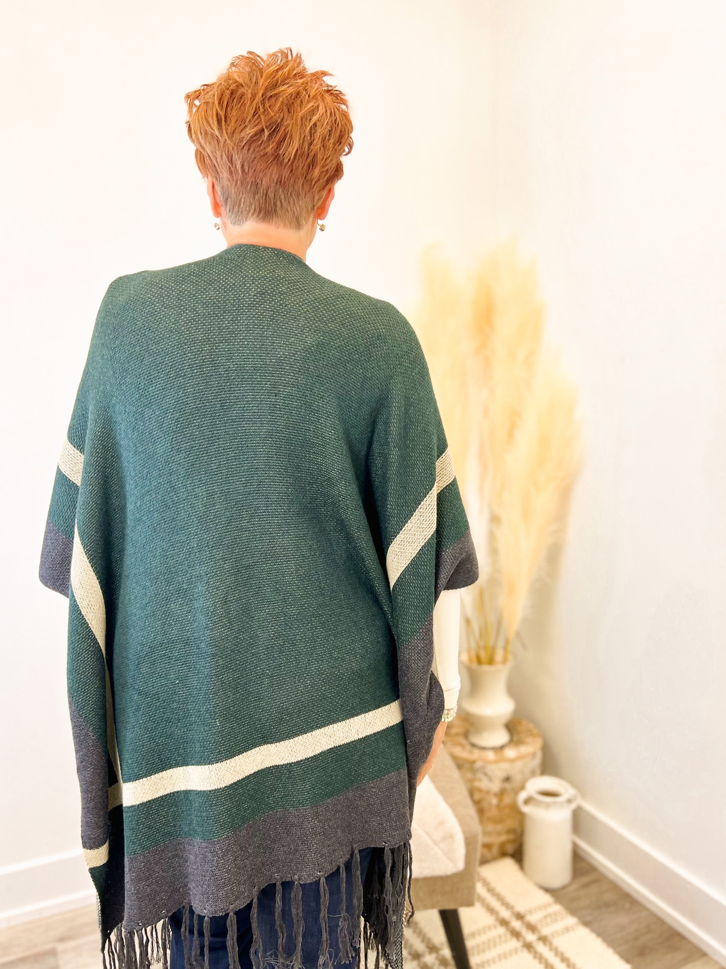 Mainstream Boutique Stillwater, Color Block Poncho