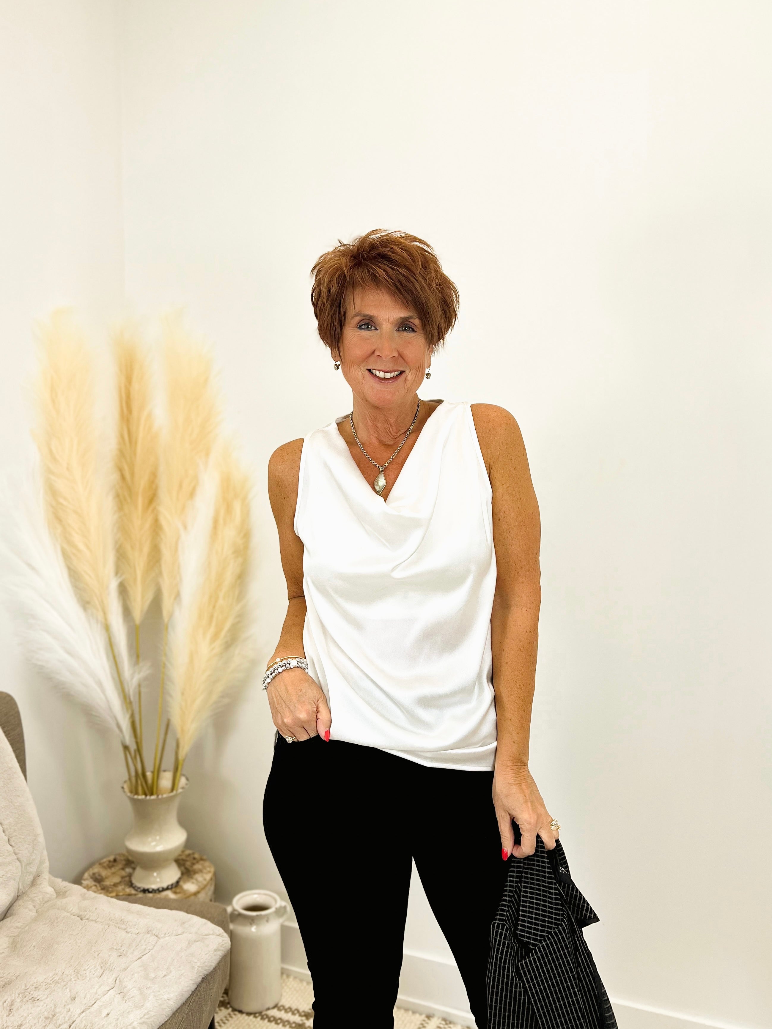 Mainstream Boutique Stillwater Women’s Cowl Neck Tank