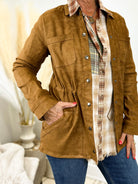Mainstream Boutique Stillwater Suede Drawstring Jacket
