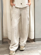 Mainstream Boutique Stillwater Women’s Linen Cargo Pant