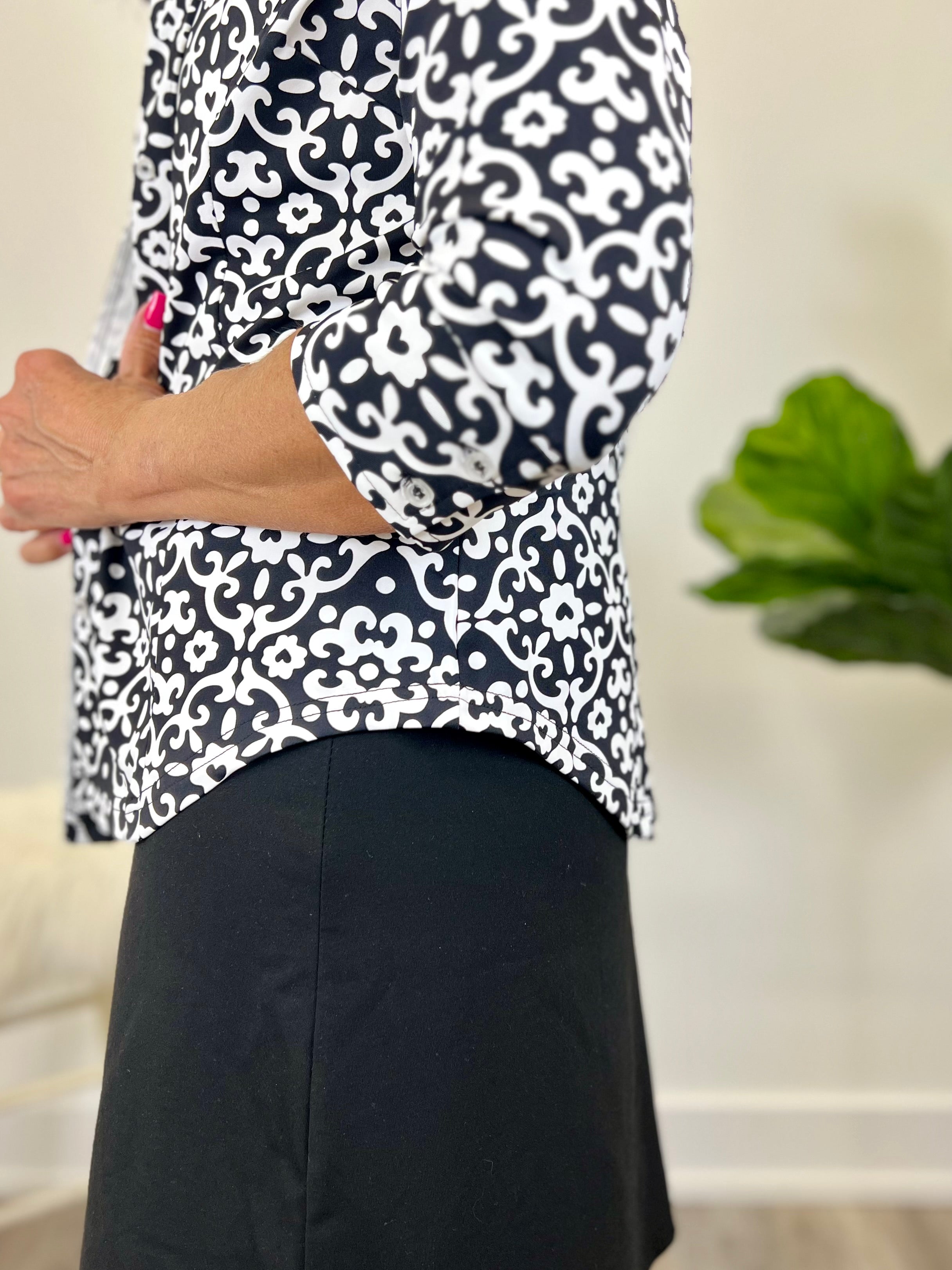 Mainstream Boutique Stillwater Printed Button Up Shirt