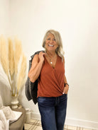 Mainstream Boutique Stillwater Women’s Crossover Sleeveless Tank