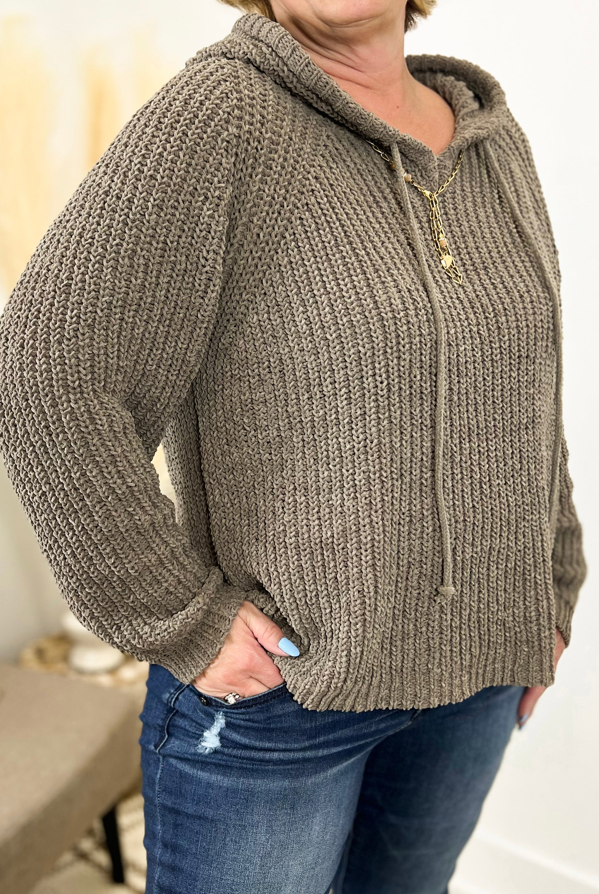 Mainstream Boutique Stillwater Hooded Ribbed Sweater