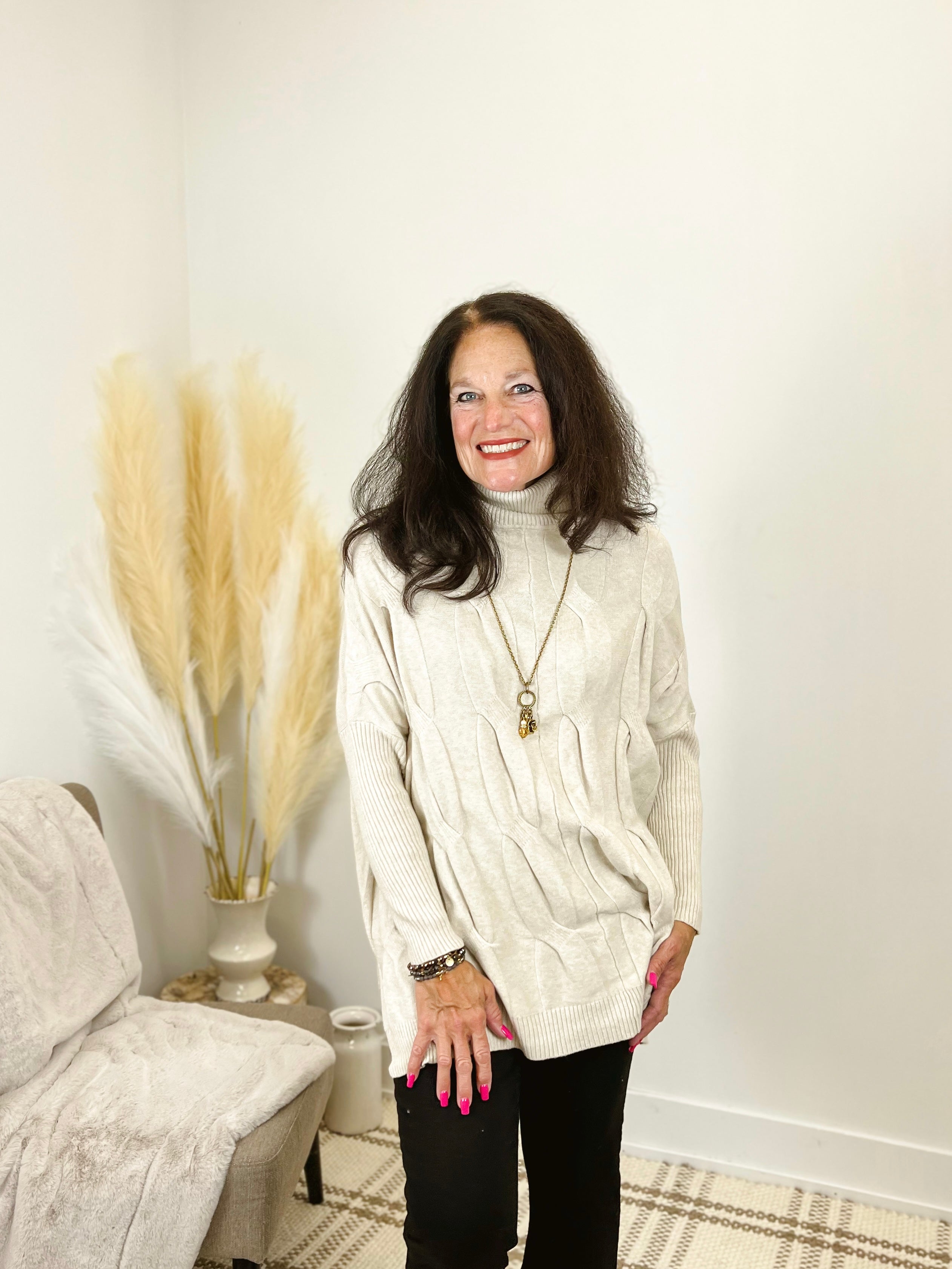 Mainstream Boutique Stillwater Turtle Neck Poncho