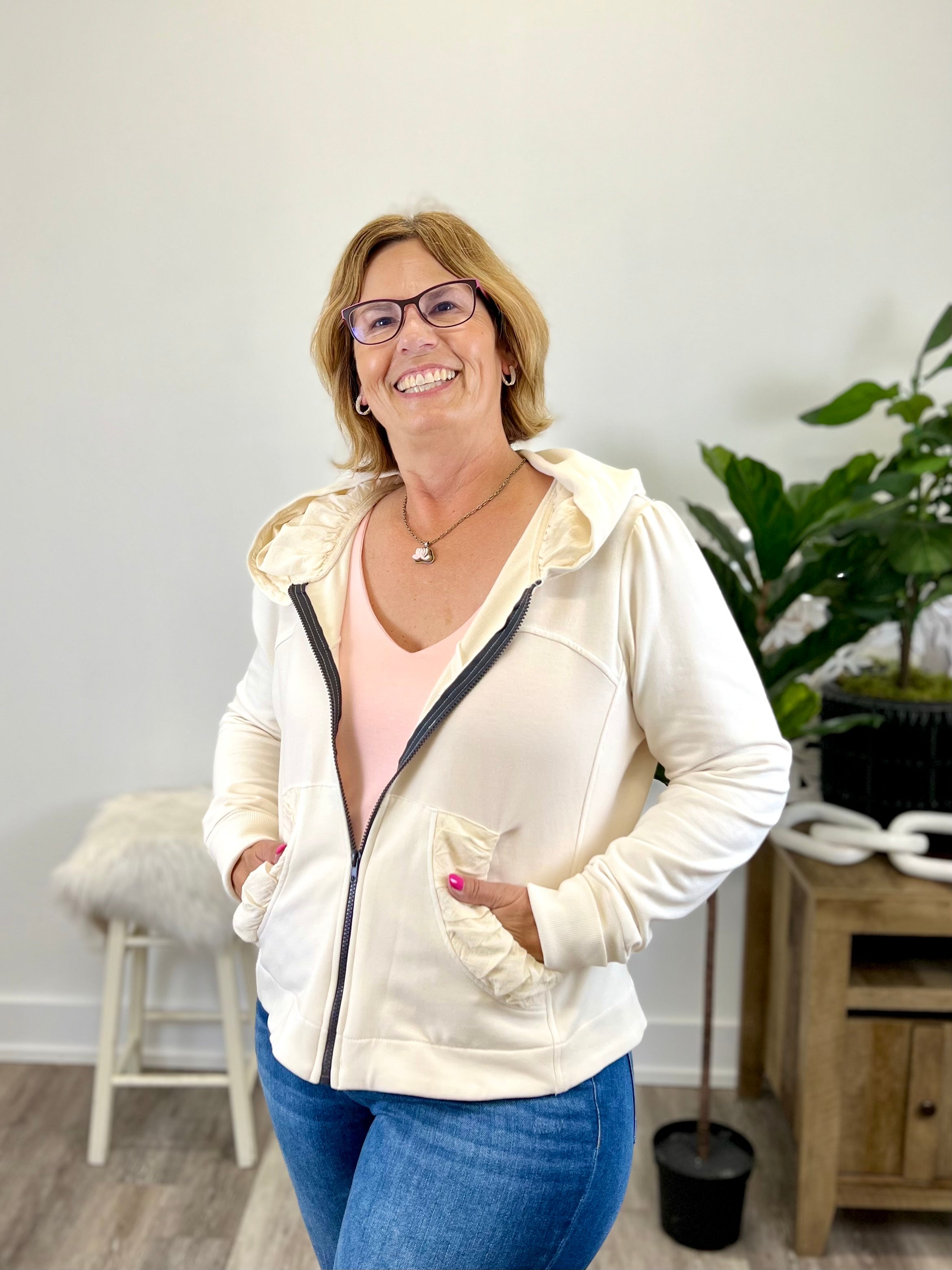 Mainstream Boutique Cotton Zip Hoodie