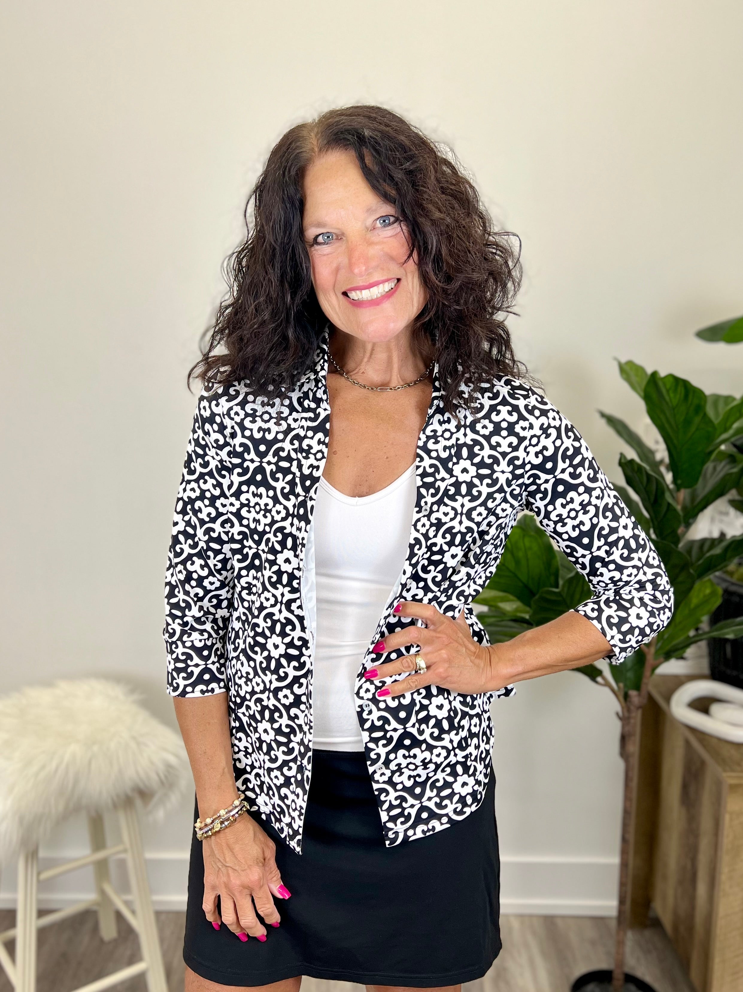 Mainstream Boutique Stillwater Printed Button Up Shirt