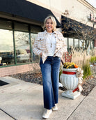 Mainstream Boutique Stillwater Womenβs Wide Leg Denim with Raw Hem