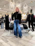 Mainstream Boutique Stillwater Womenβs Wide Leg Denim with Raw Hem