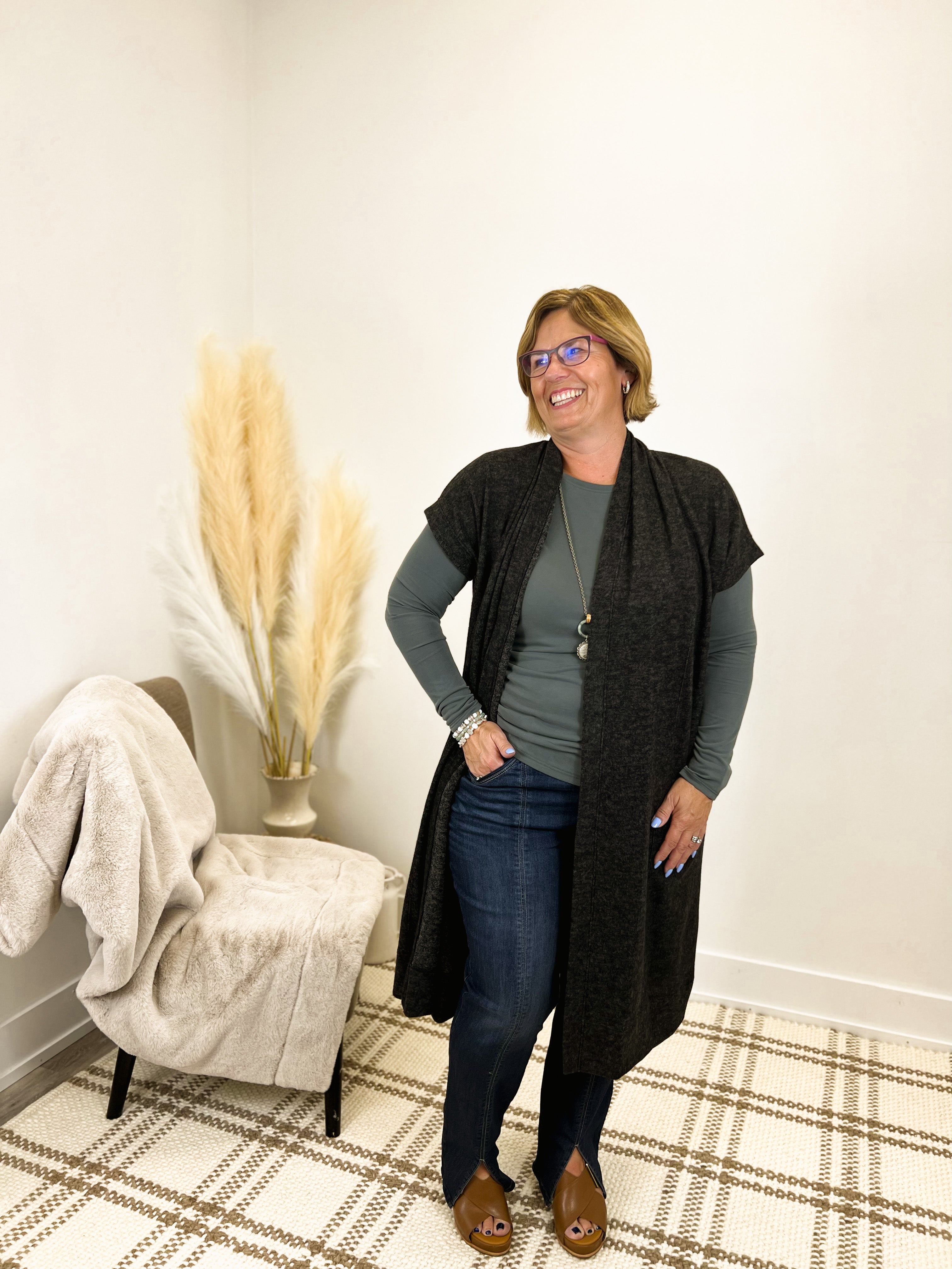 Mainstream Boutique Stillwater Knit Long Vest