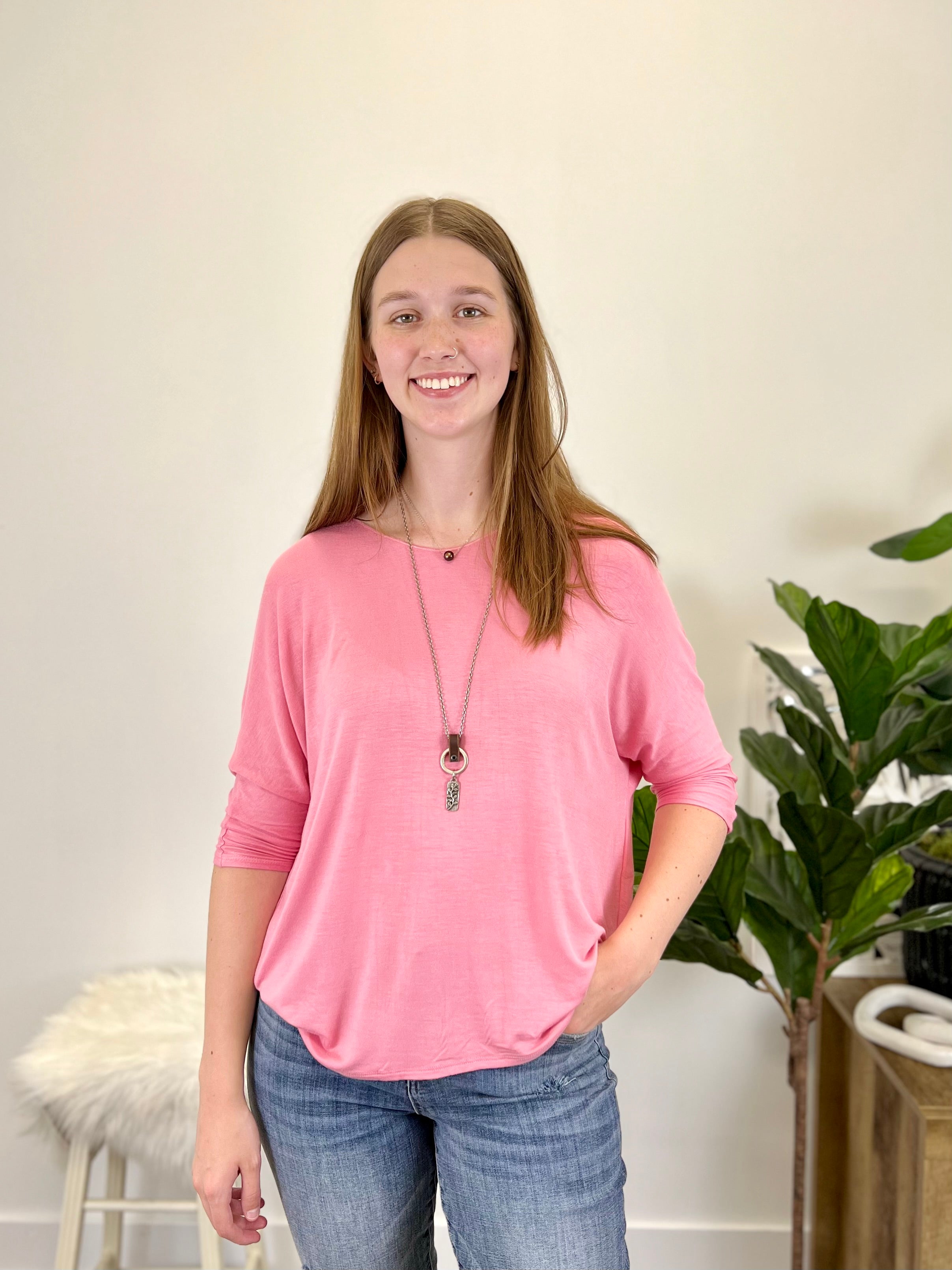 Mainstream Boutique Stillwater Dolman Solid Top