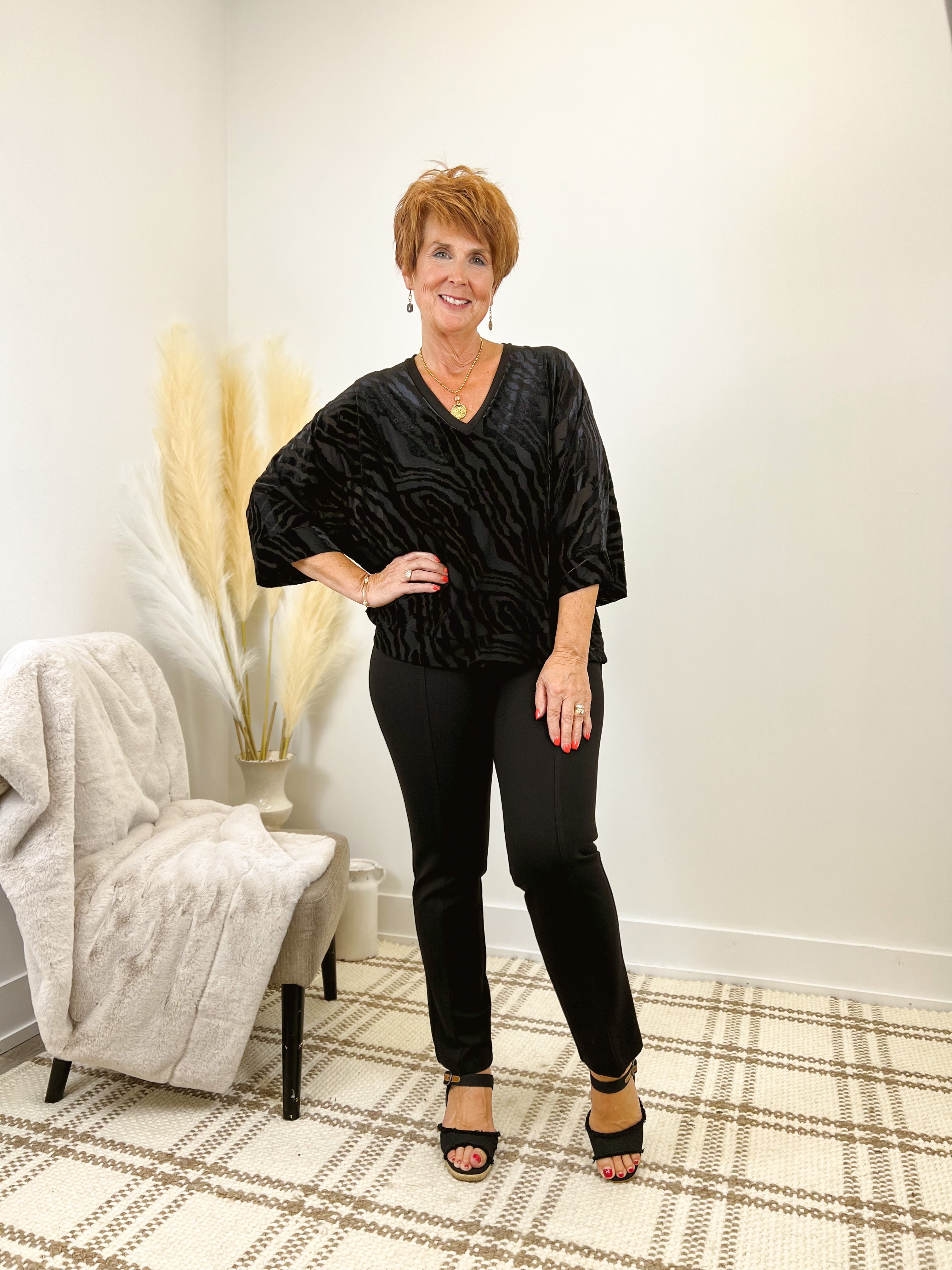 Mainstream Boutique Stillwater V-Neck Animal Print