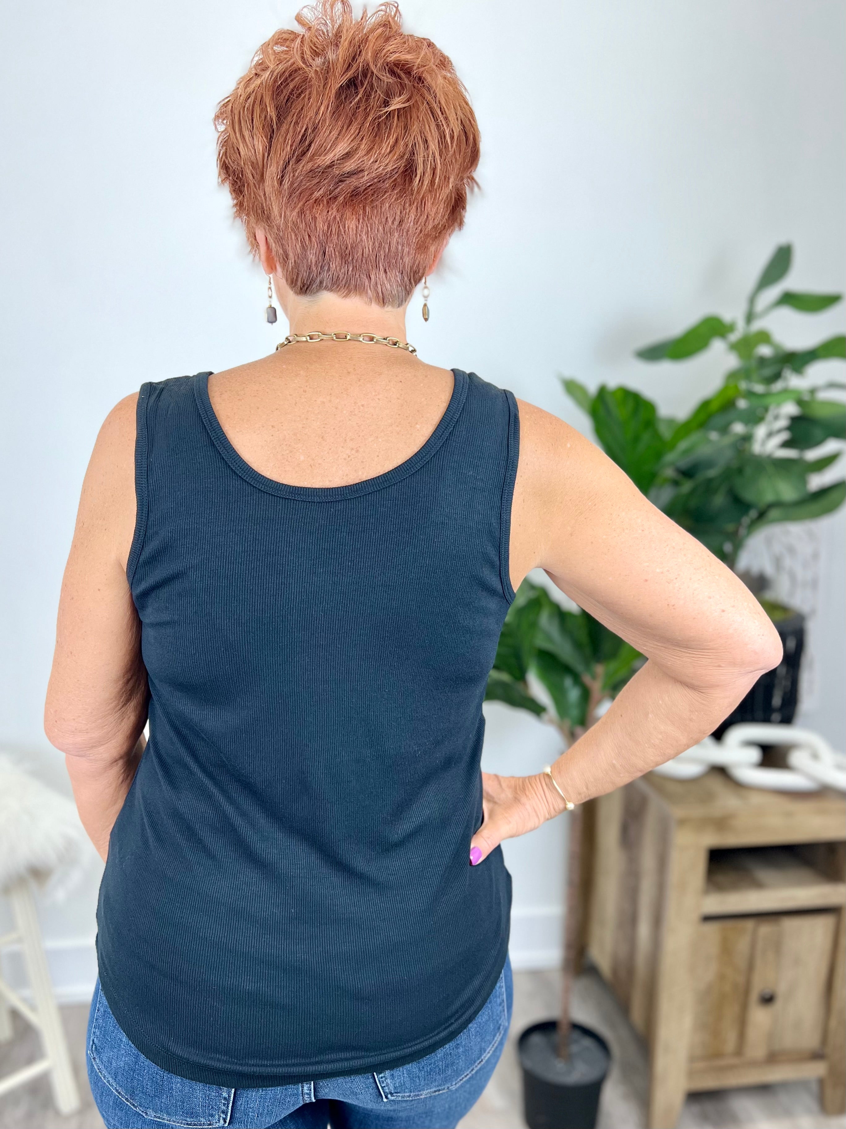 Mainstream Boutique Stillwater, Button Front Henley Tank