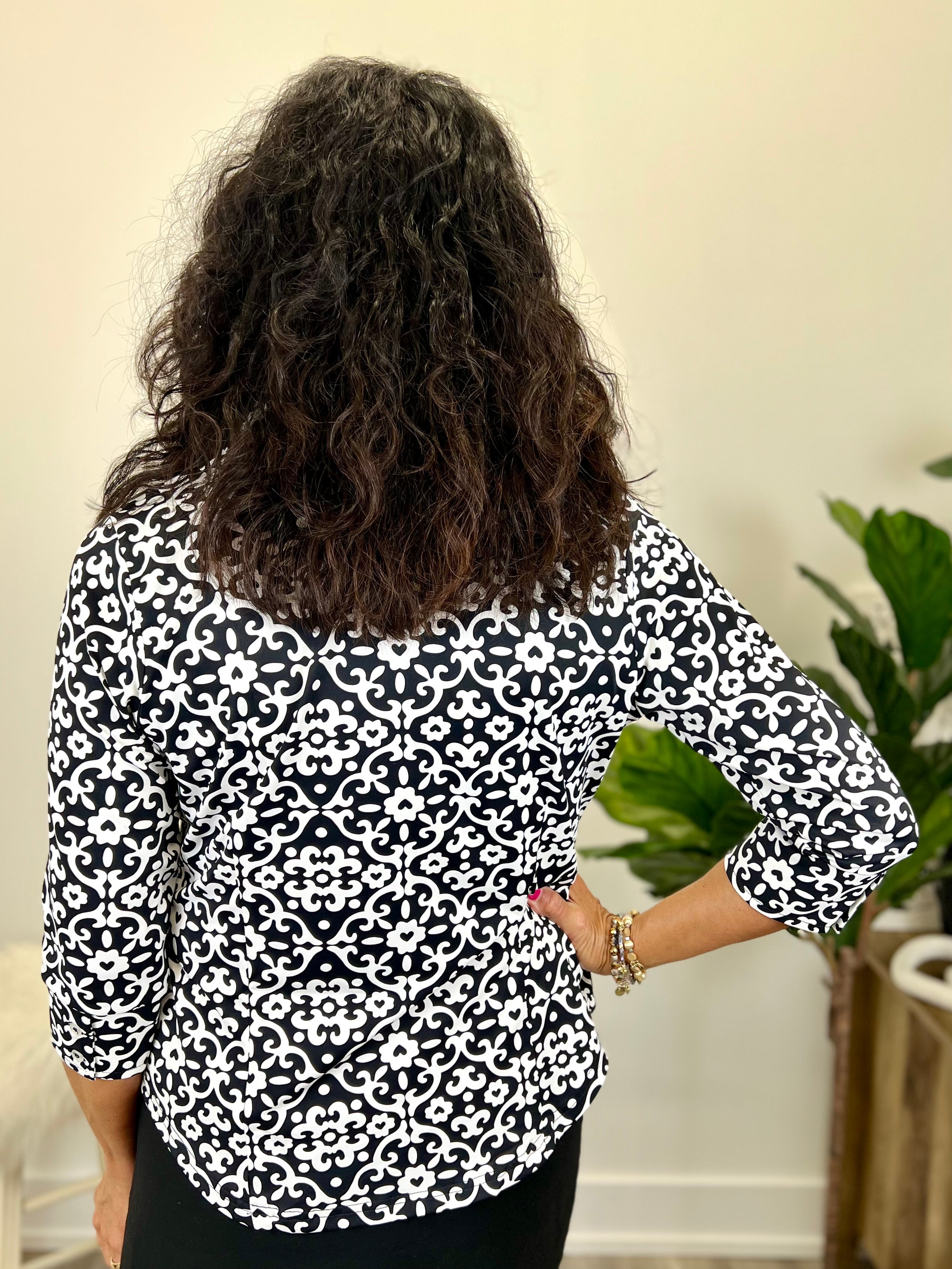 Mainstream Boutique Stillwater Printed Button Up Shirt