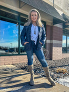 Mainstream Boutique Stillwater Suede Drawstring Jacket