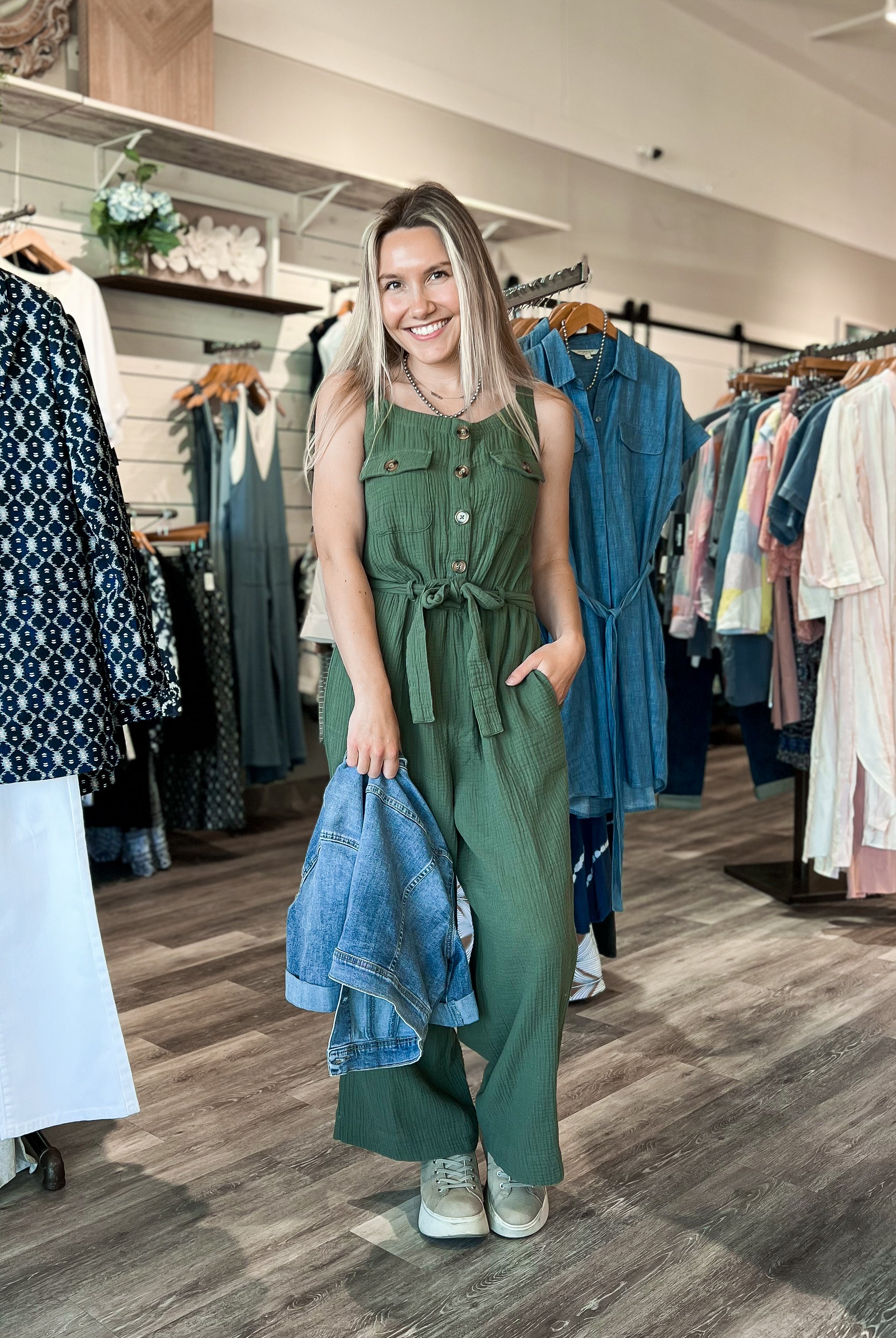 Mainstream Boutique Stillwater Women’s Cotton Gauze Jumpsuit