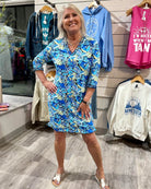 3/4 Slv Ruffle Dress Lulu B SPF4573P
