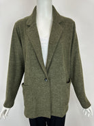 Brushed Front Pocket Jacket- olive