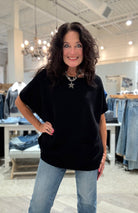 Boat Neck 1/2 Sleeve Dolman Sweater