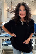 Boat Neck 1/2 Sleeve Dolman Sweater