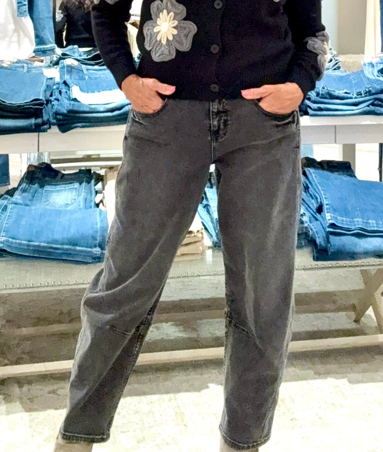 Audrey Girlfriend Barrel Denim