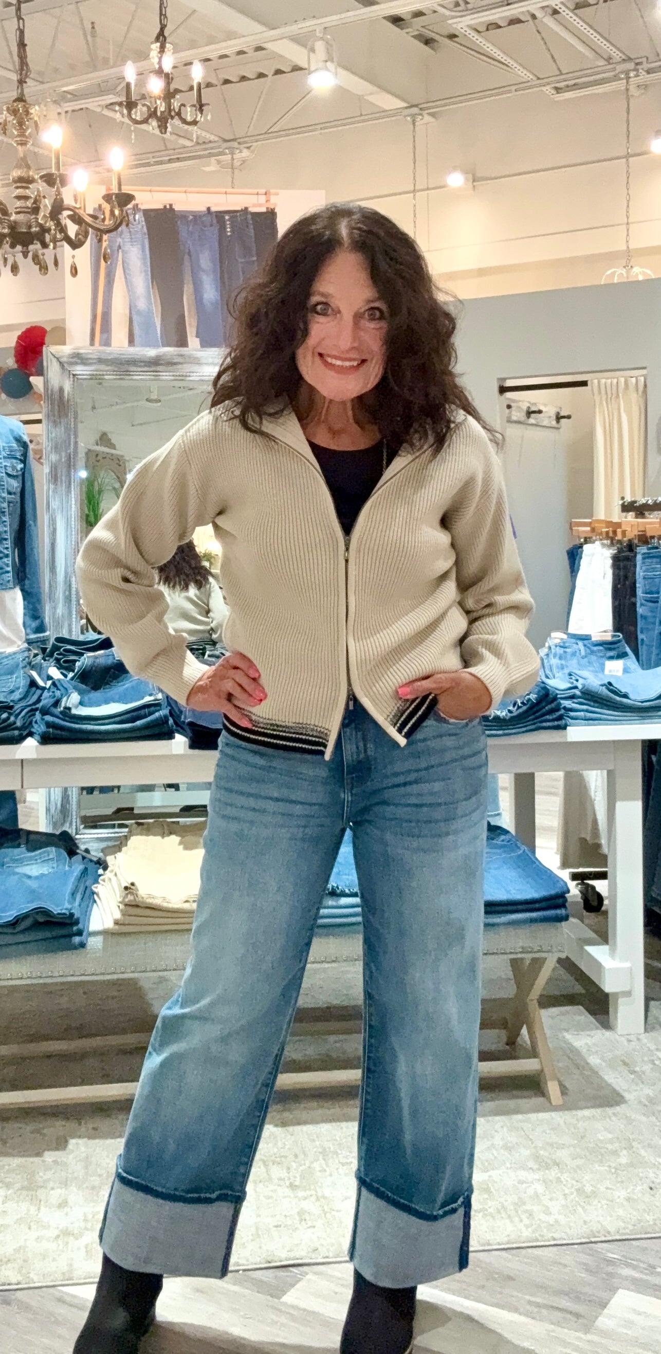 Blythe Zip Up Cozy Rib Sweater