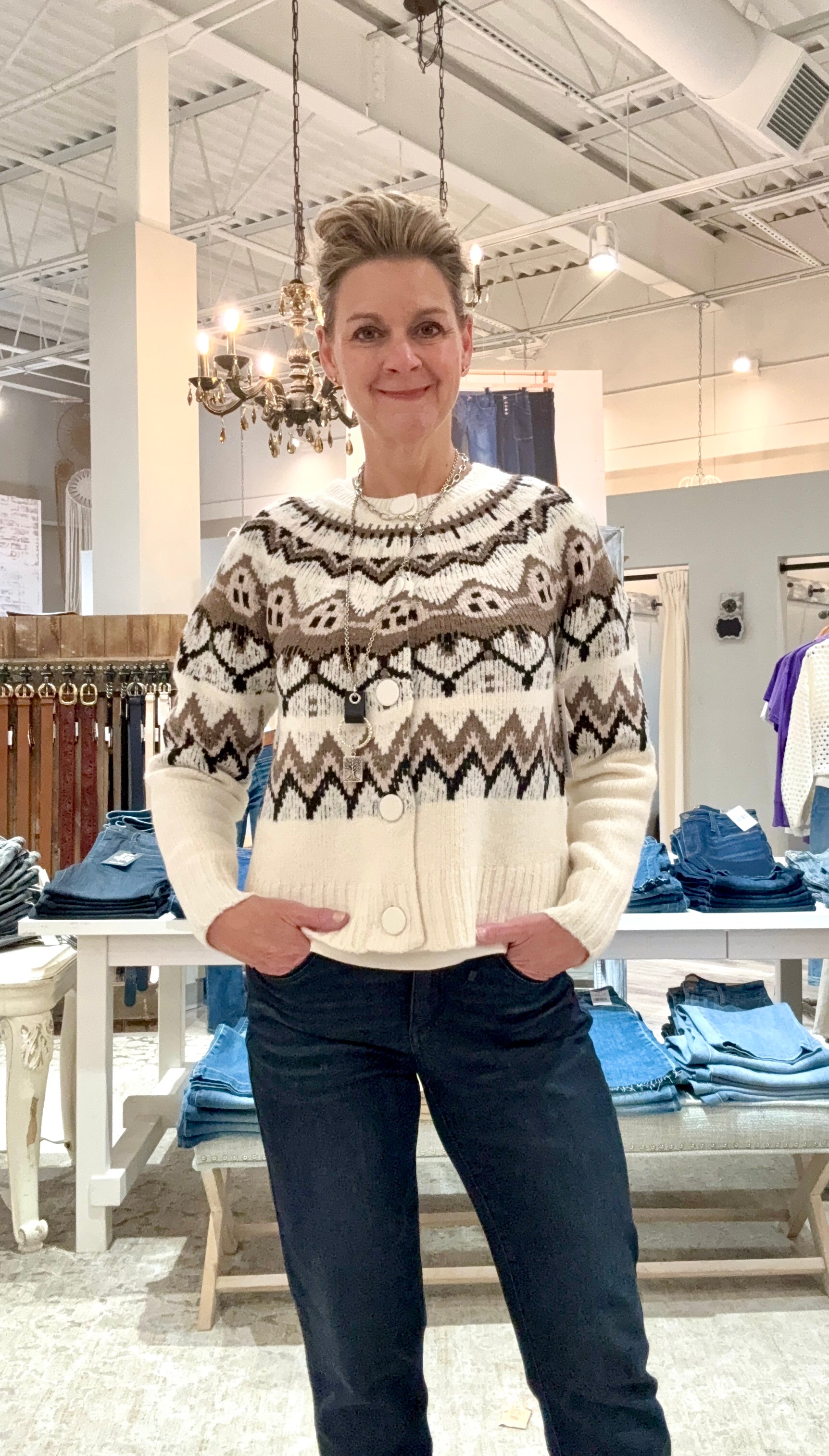 Long Sleeve Button Front Sweater Cardigan