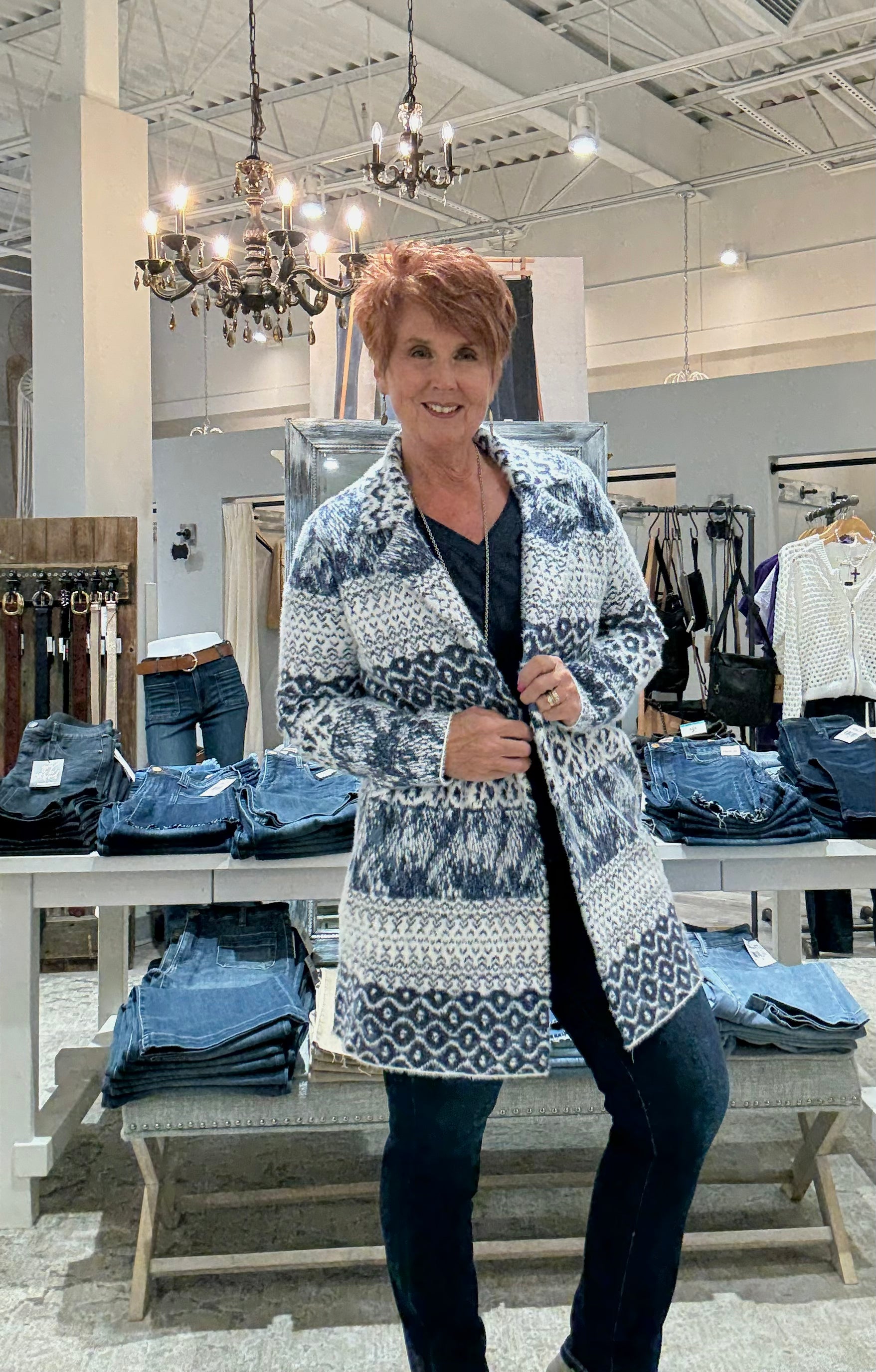 Long Sleeve Open Front Sweater Coat