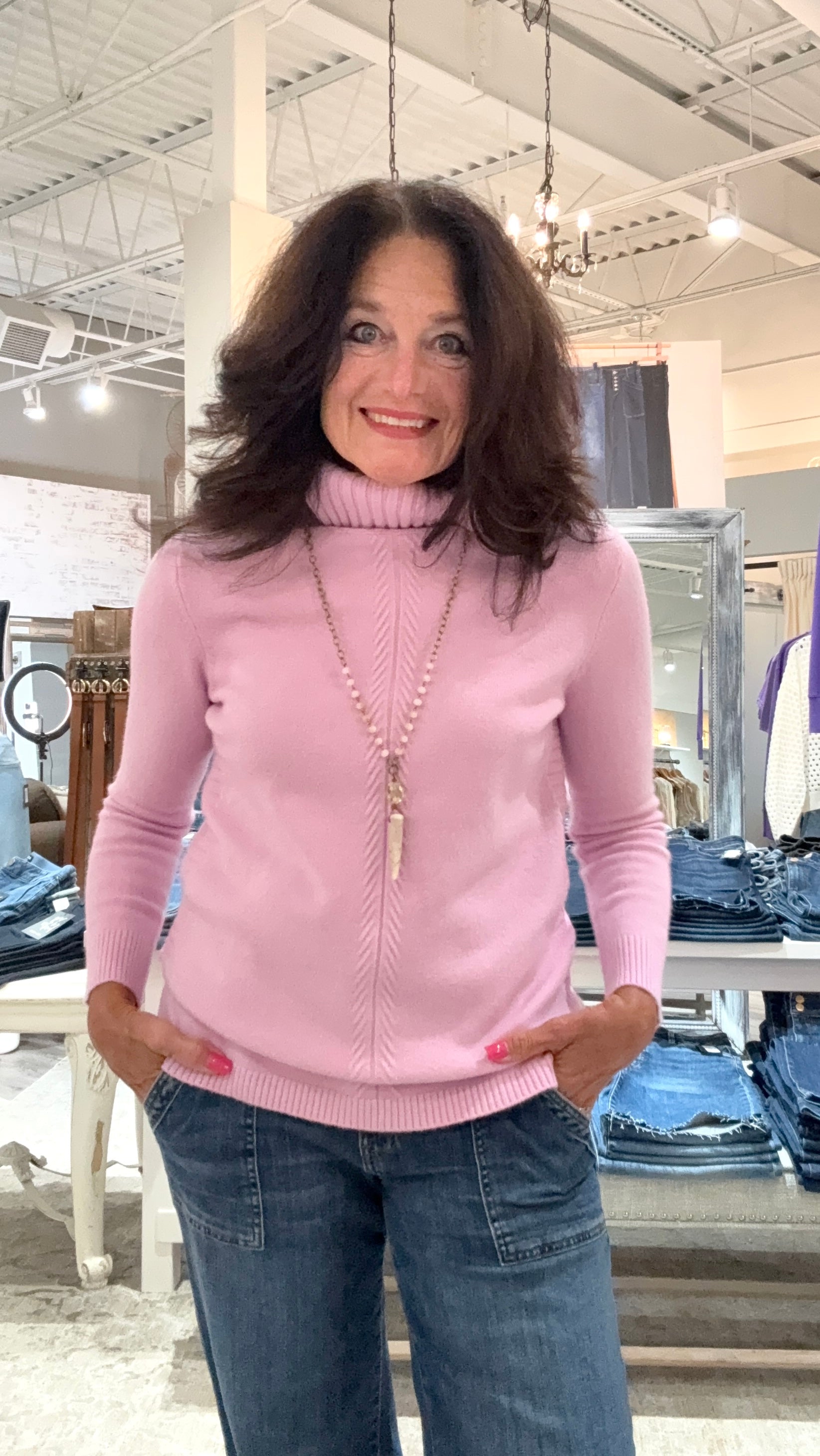 Long Sleeve Turtleneck Tunic Sweater