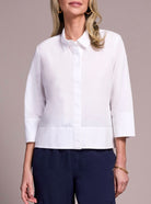 3/4 Sleeve Button Front Shirt
